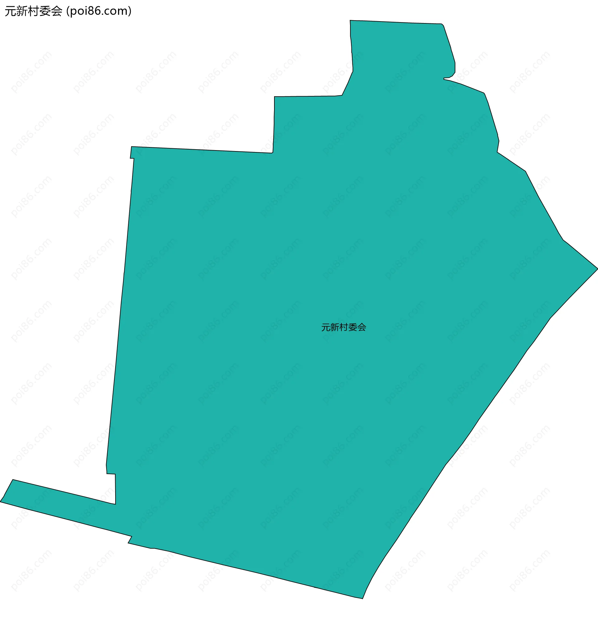 元新村委会边界地图