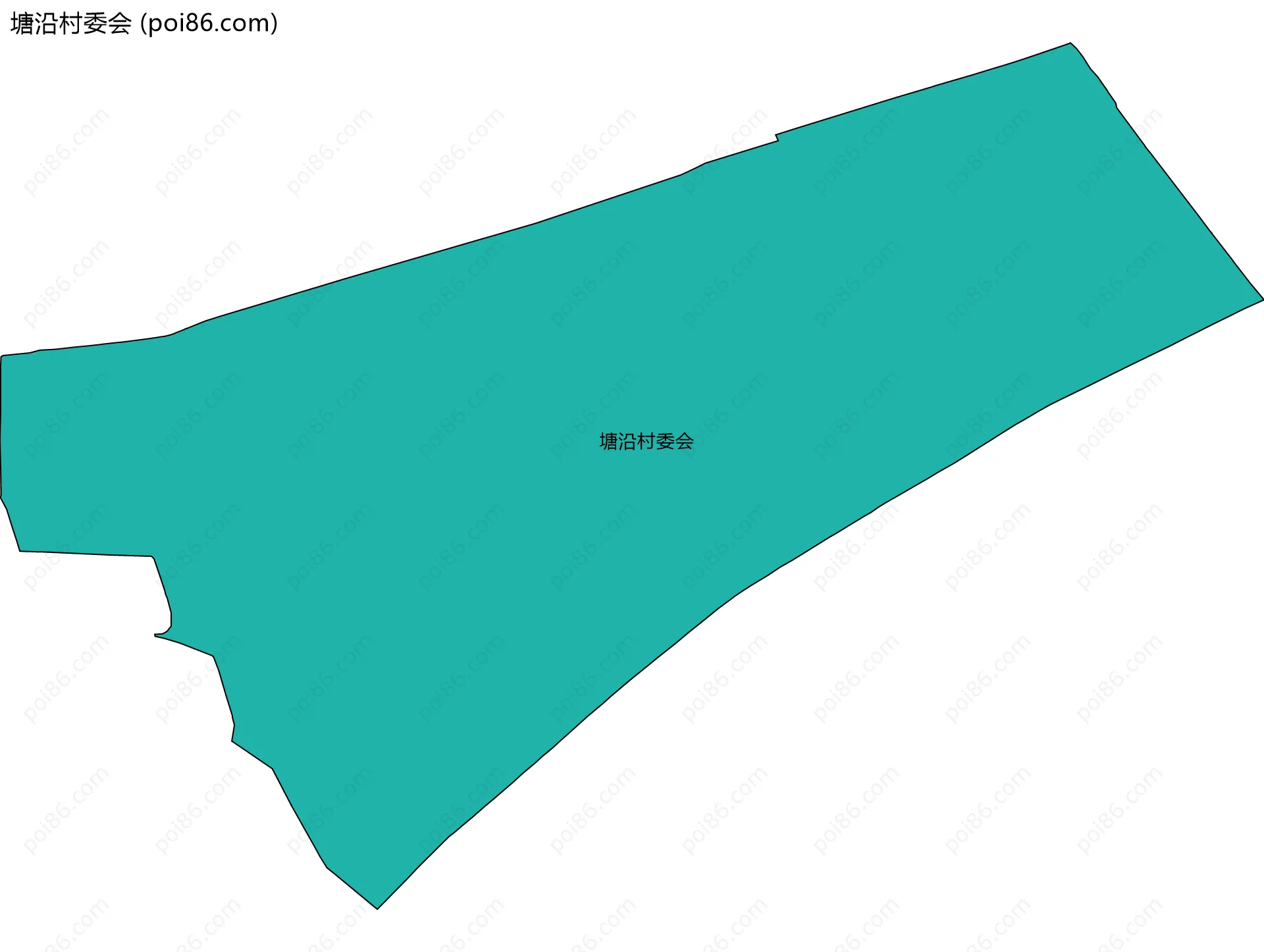 塘沿村委会边界地图