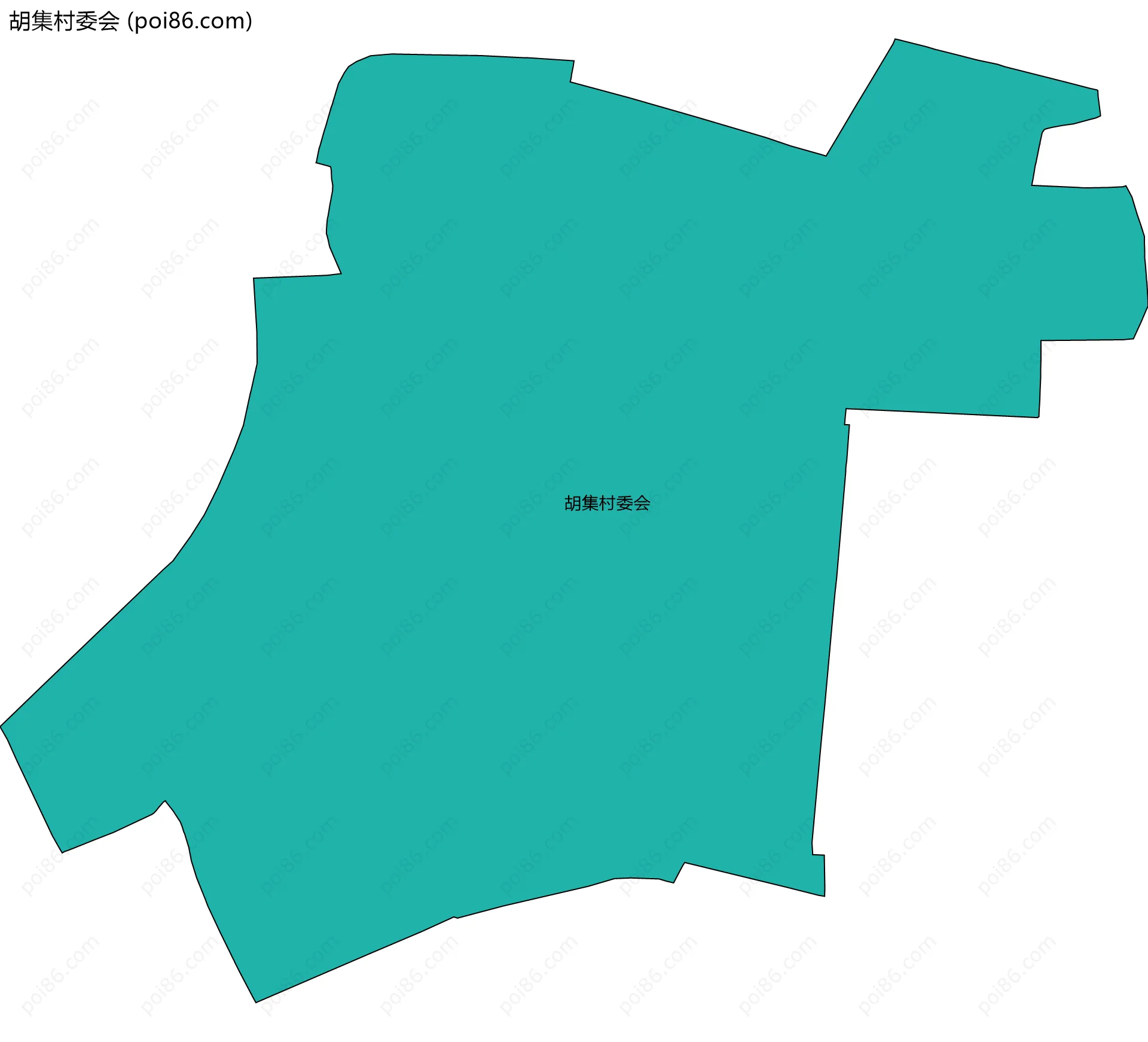 胡集村委会边界地图
