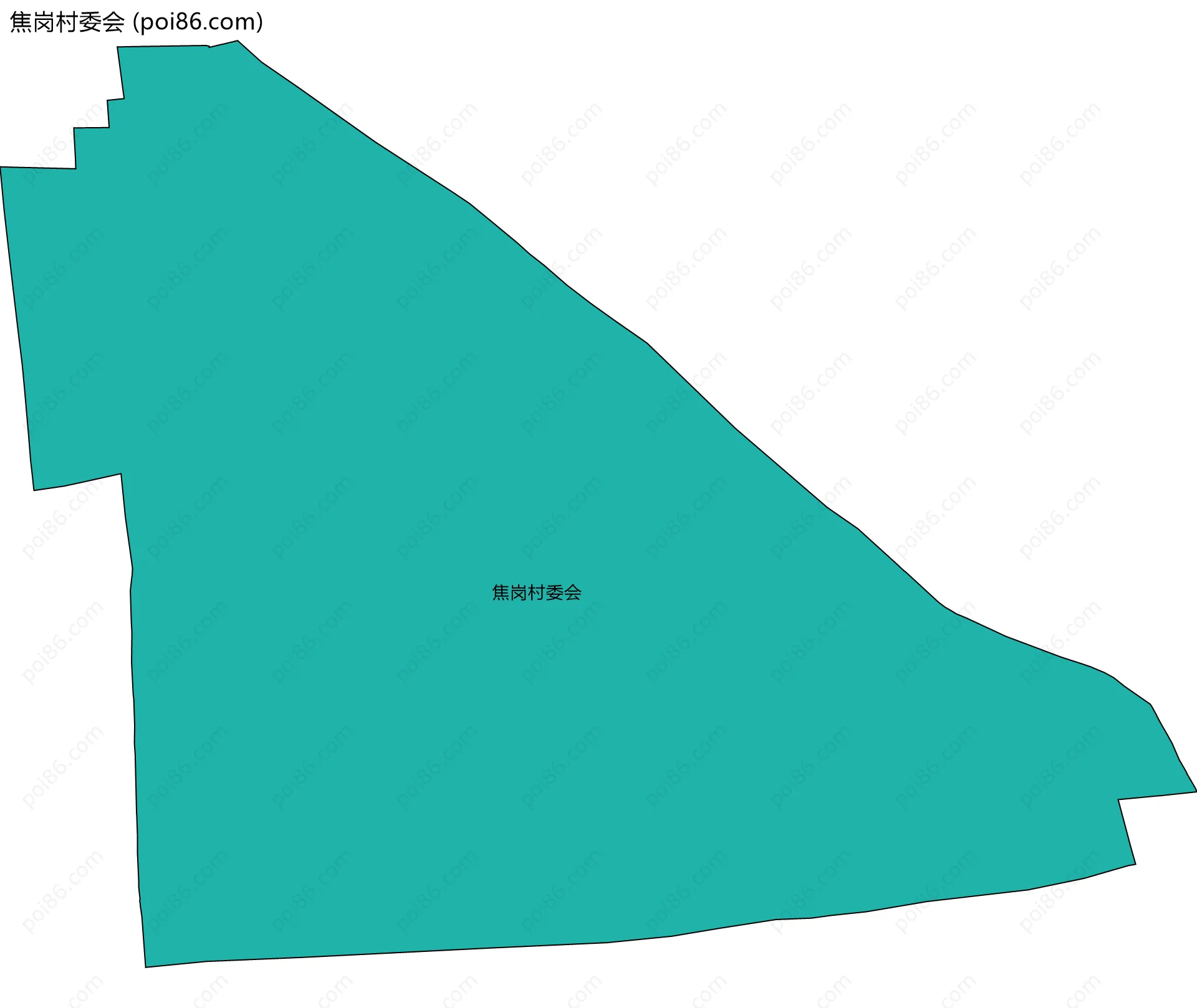 焦岗村委会边界地图
