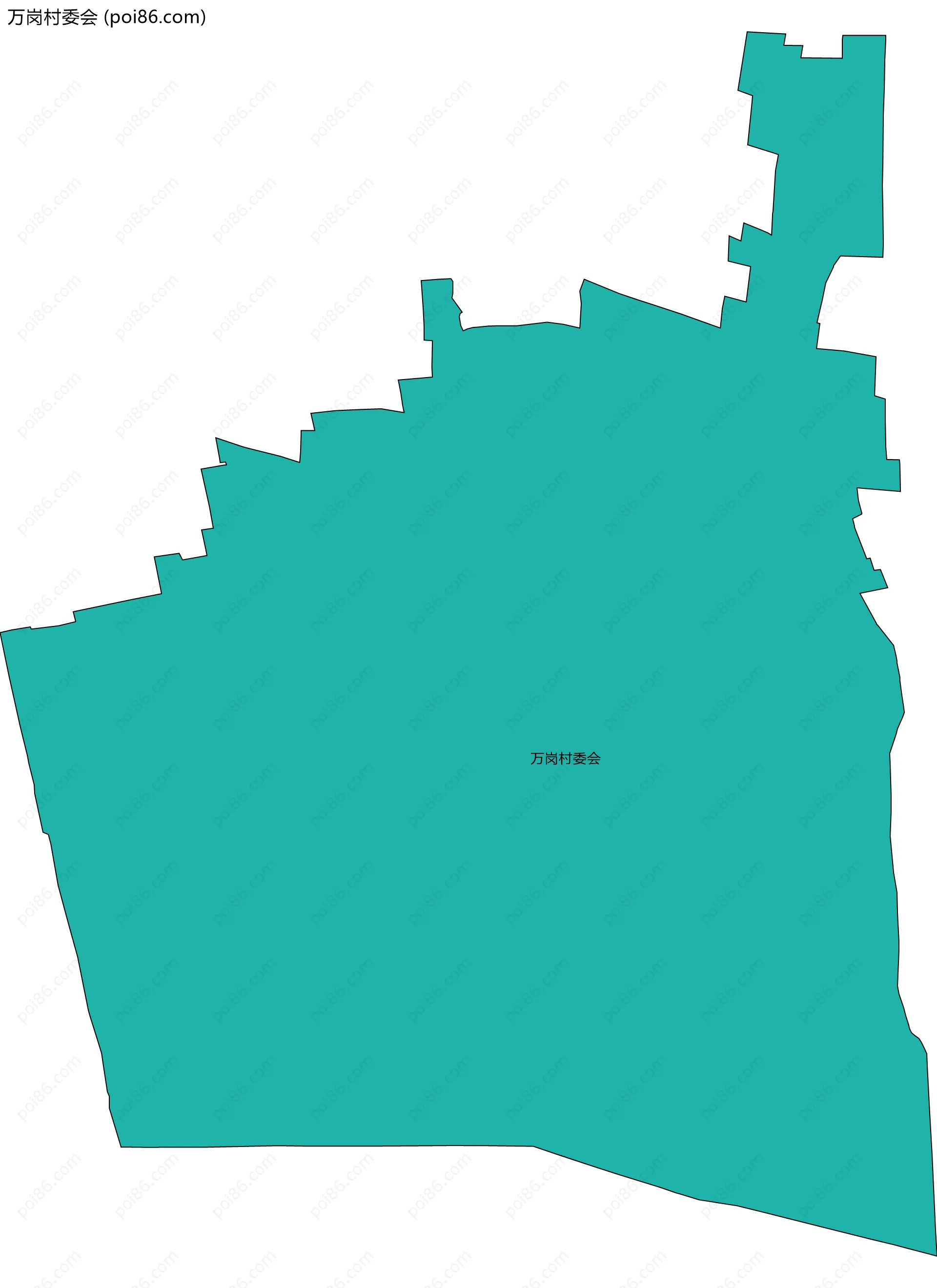 万岗村委会边界地图