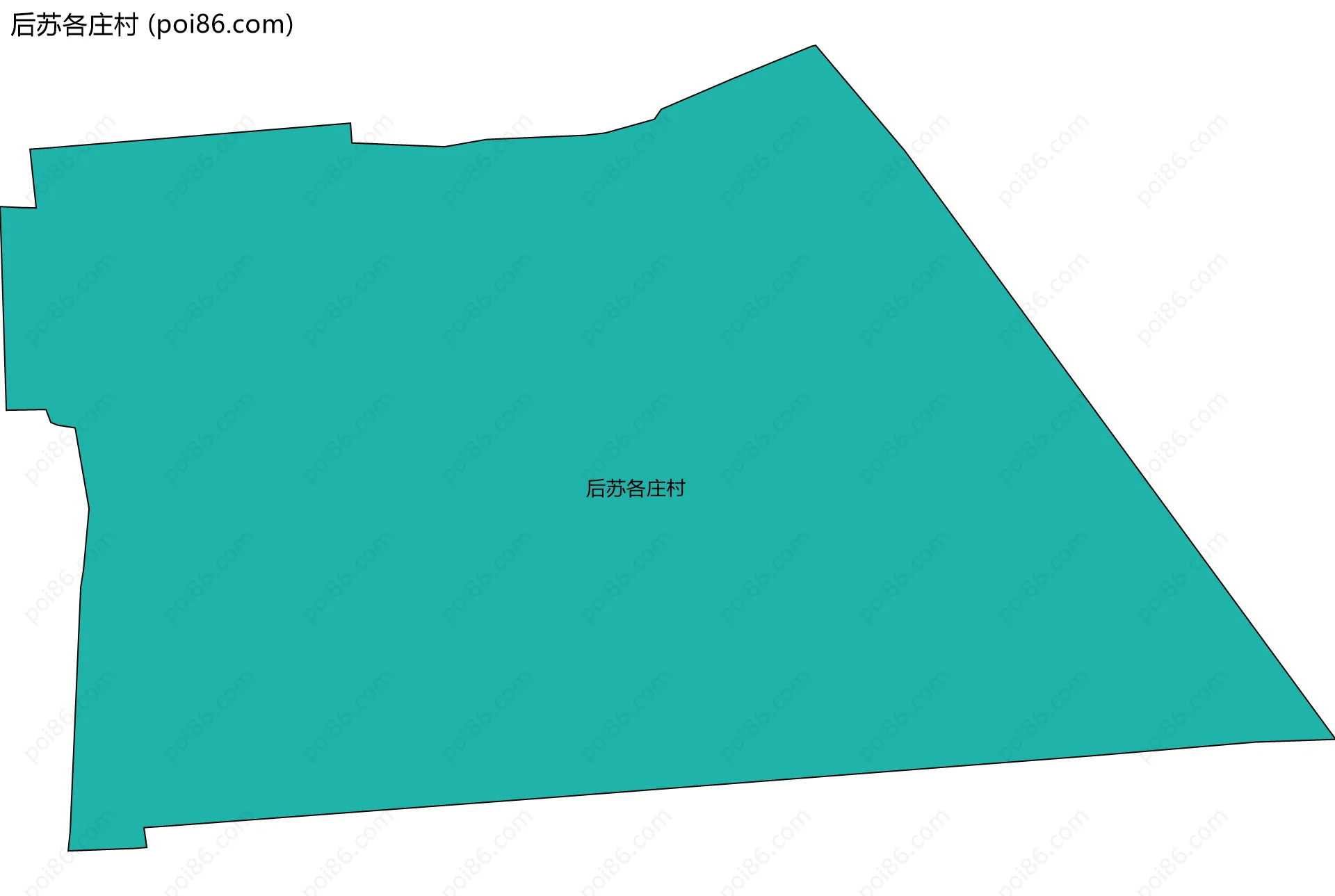 后苏各庄村边界地图