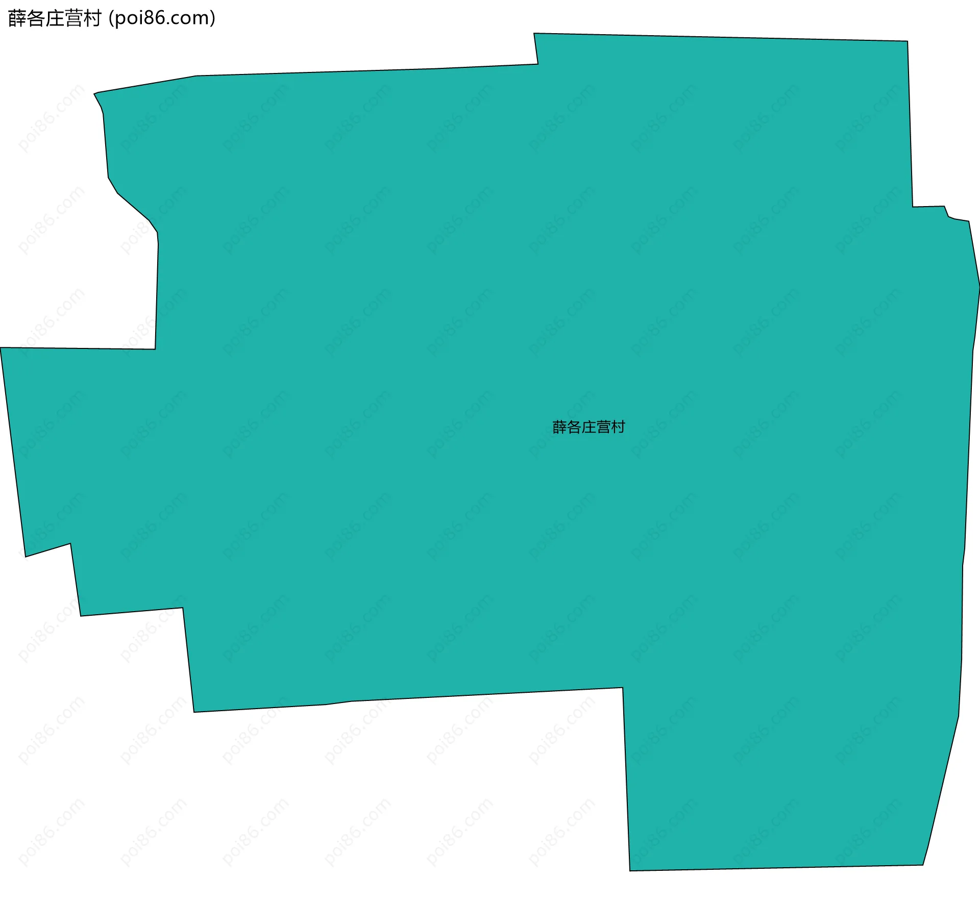 薛各庄营村边界地图