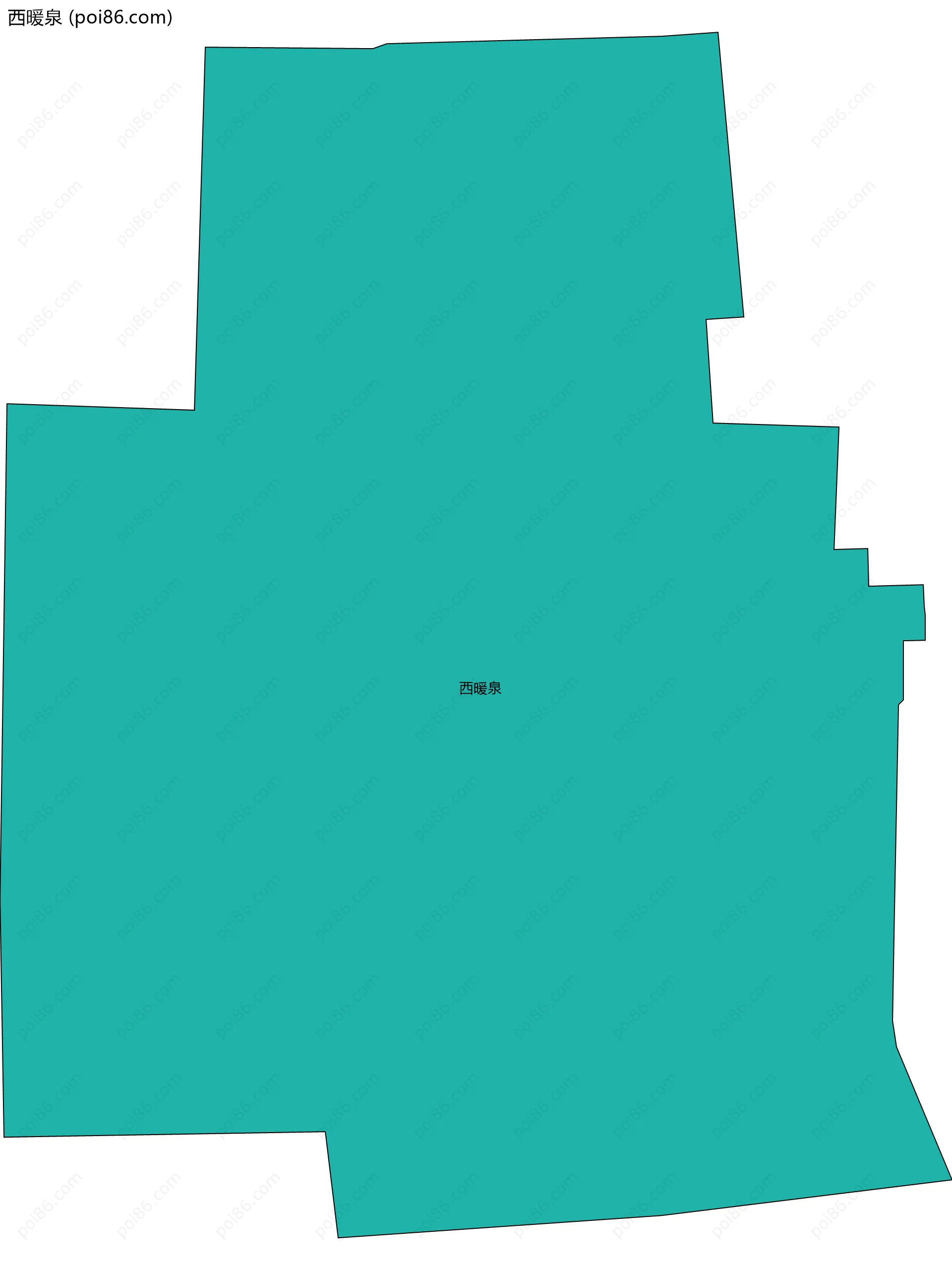 西暖泉边界地图