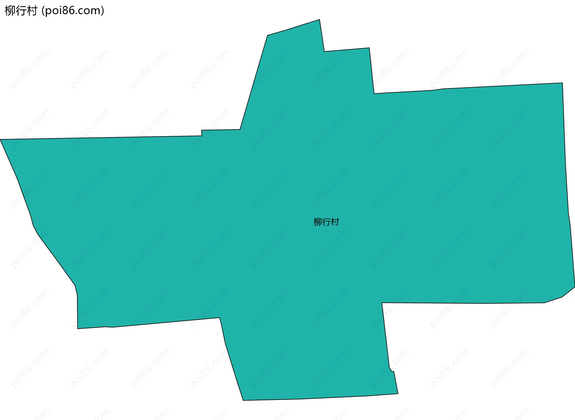柳行村边界地图