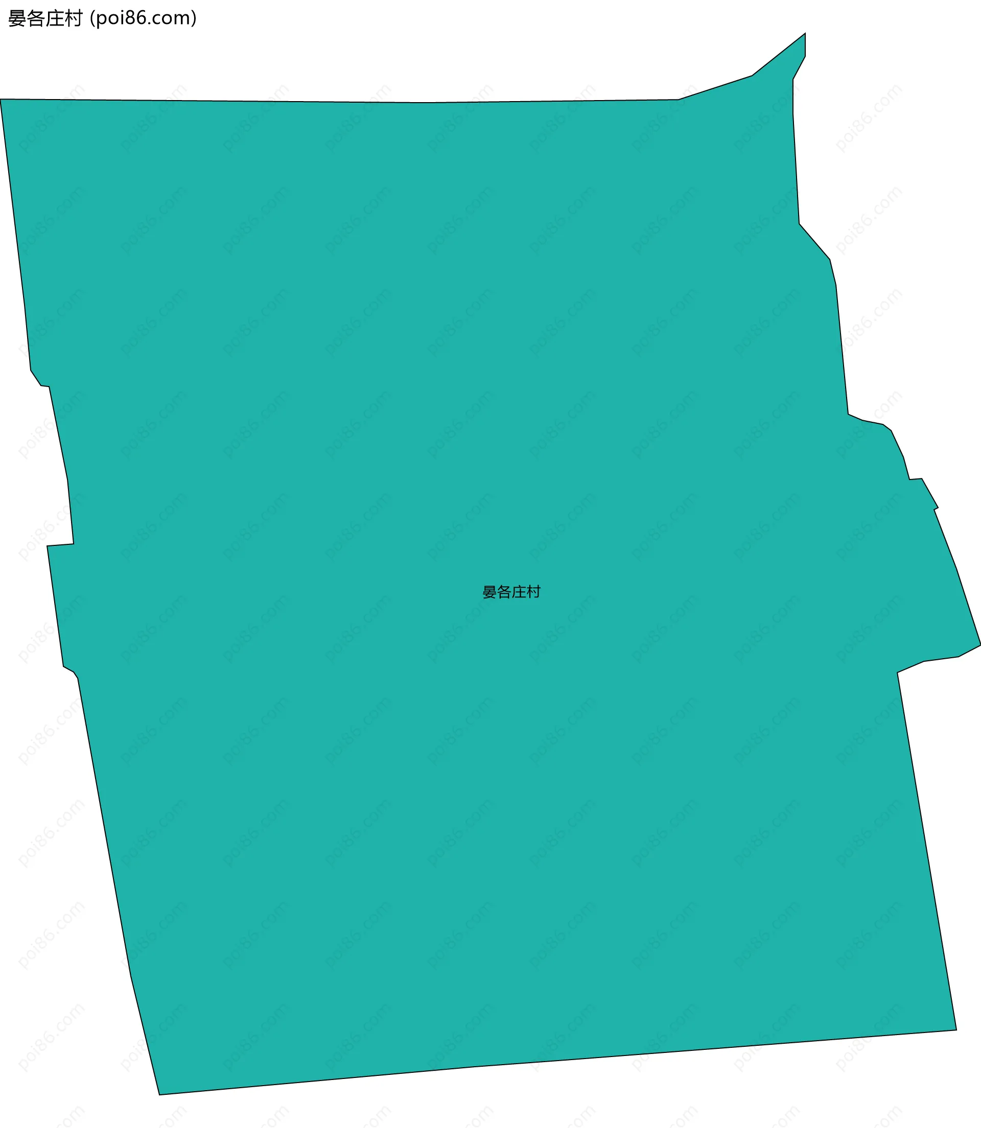 晏各庄村边界地图