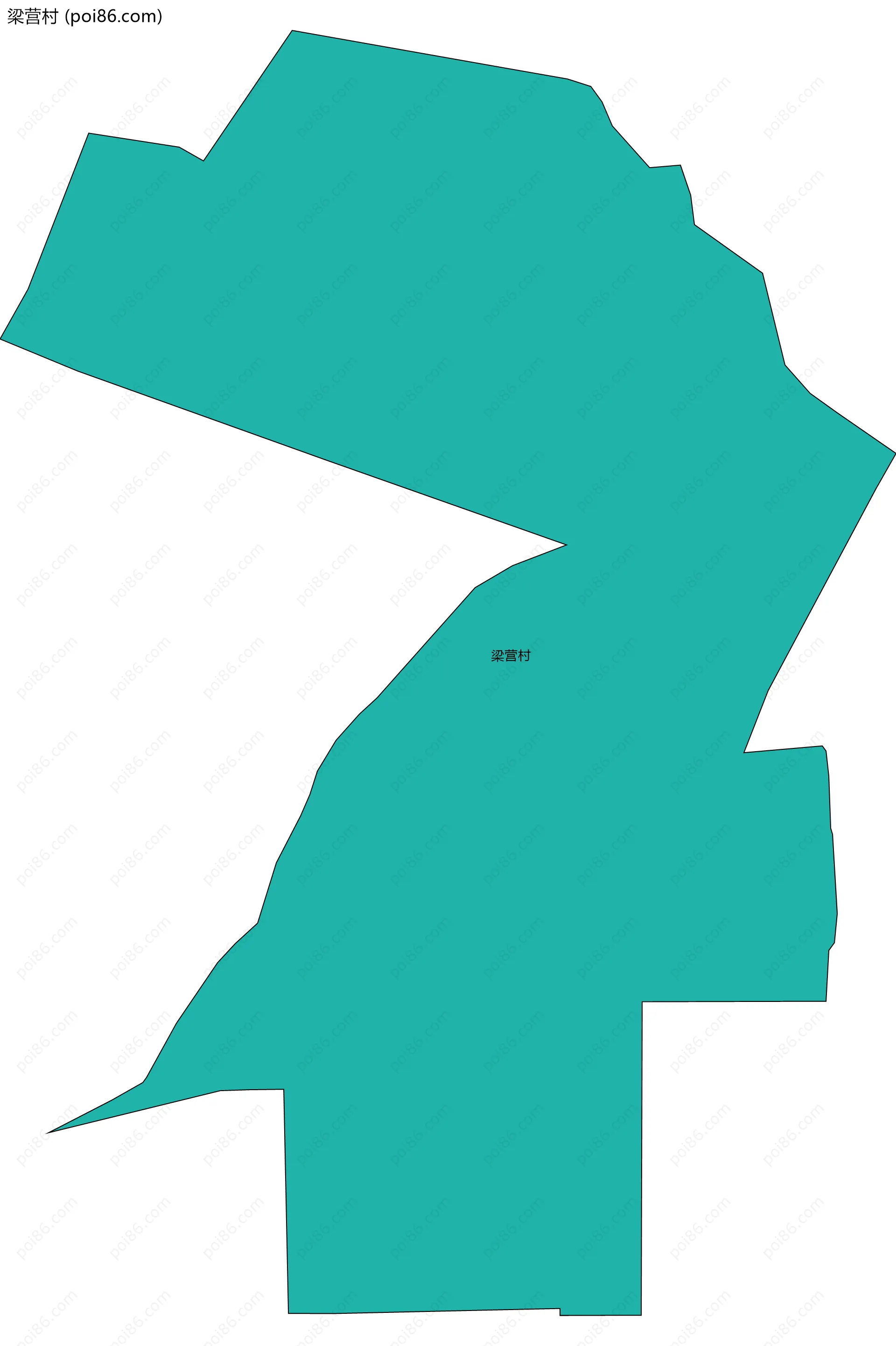 梁营村边界地图