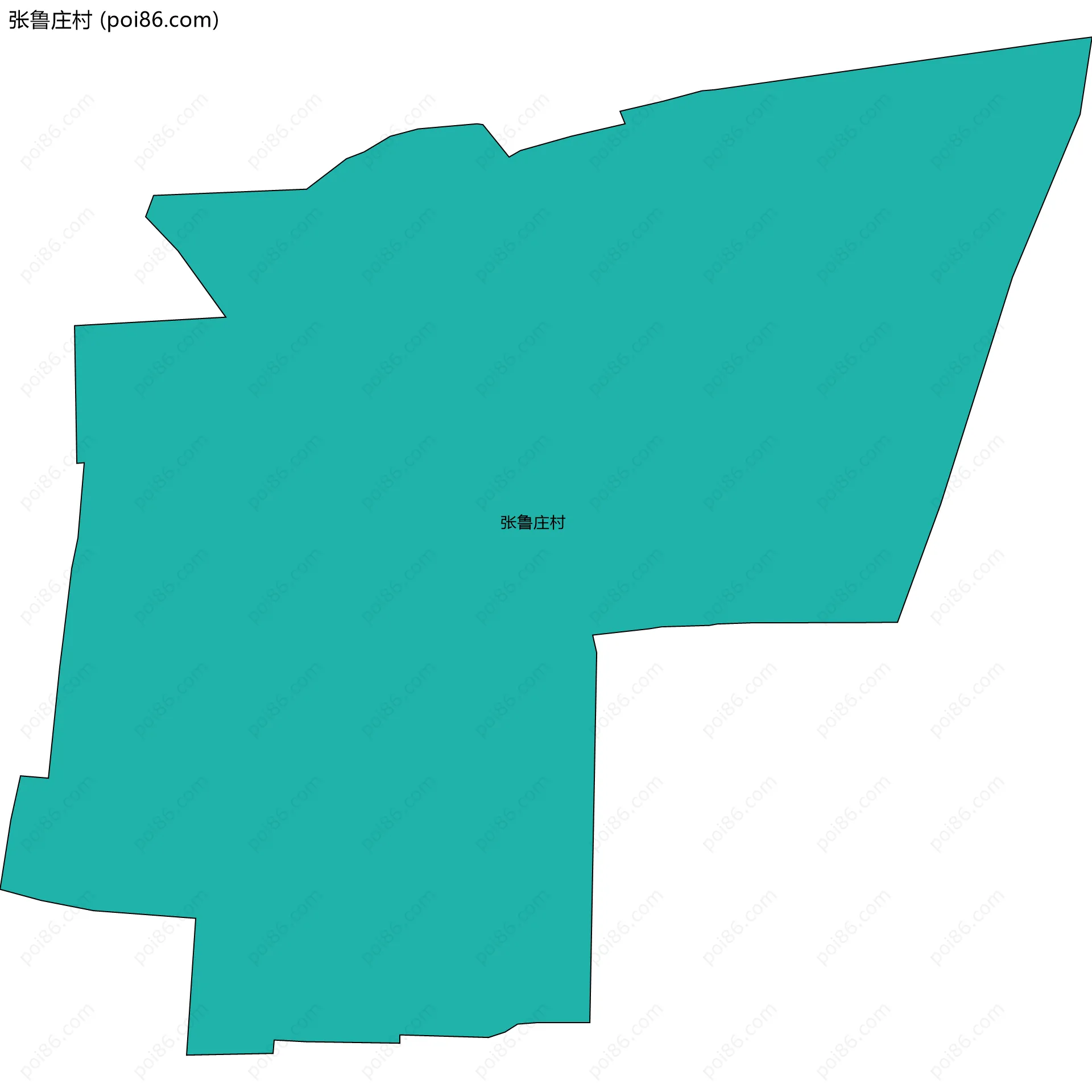 张鲁庄村边界地图