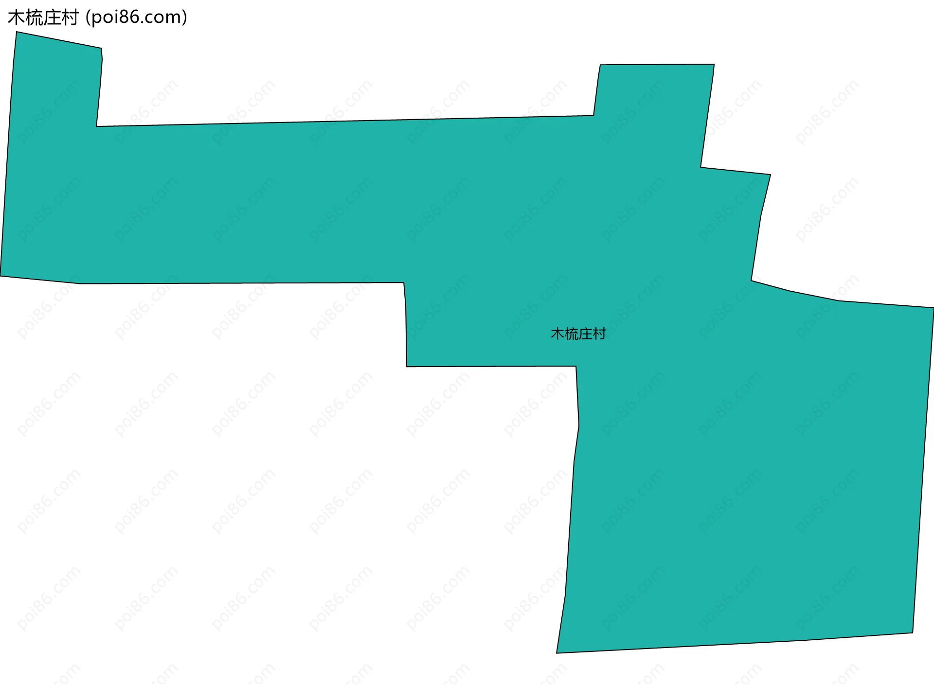 木梳庄村边界地图