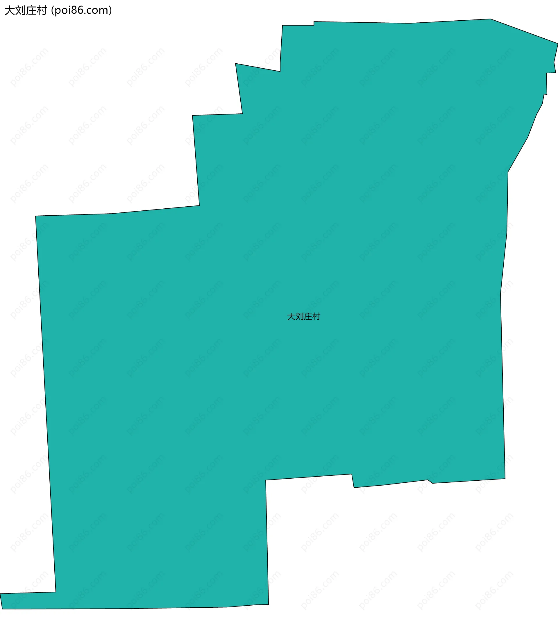 大刘庄村边界地图