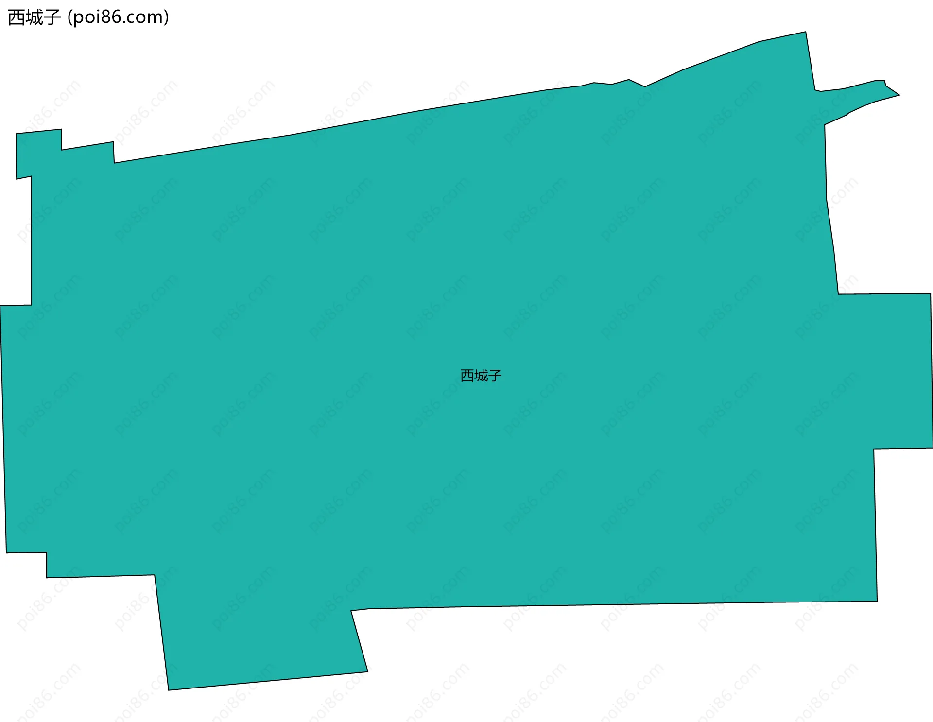 西城子边界地图