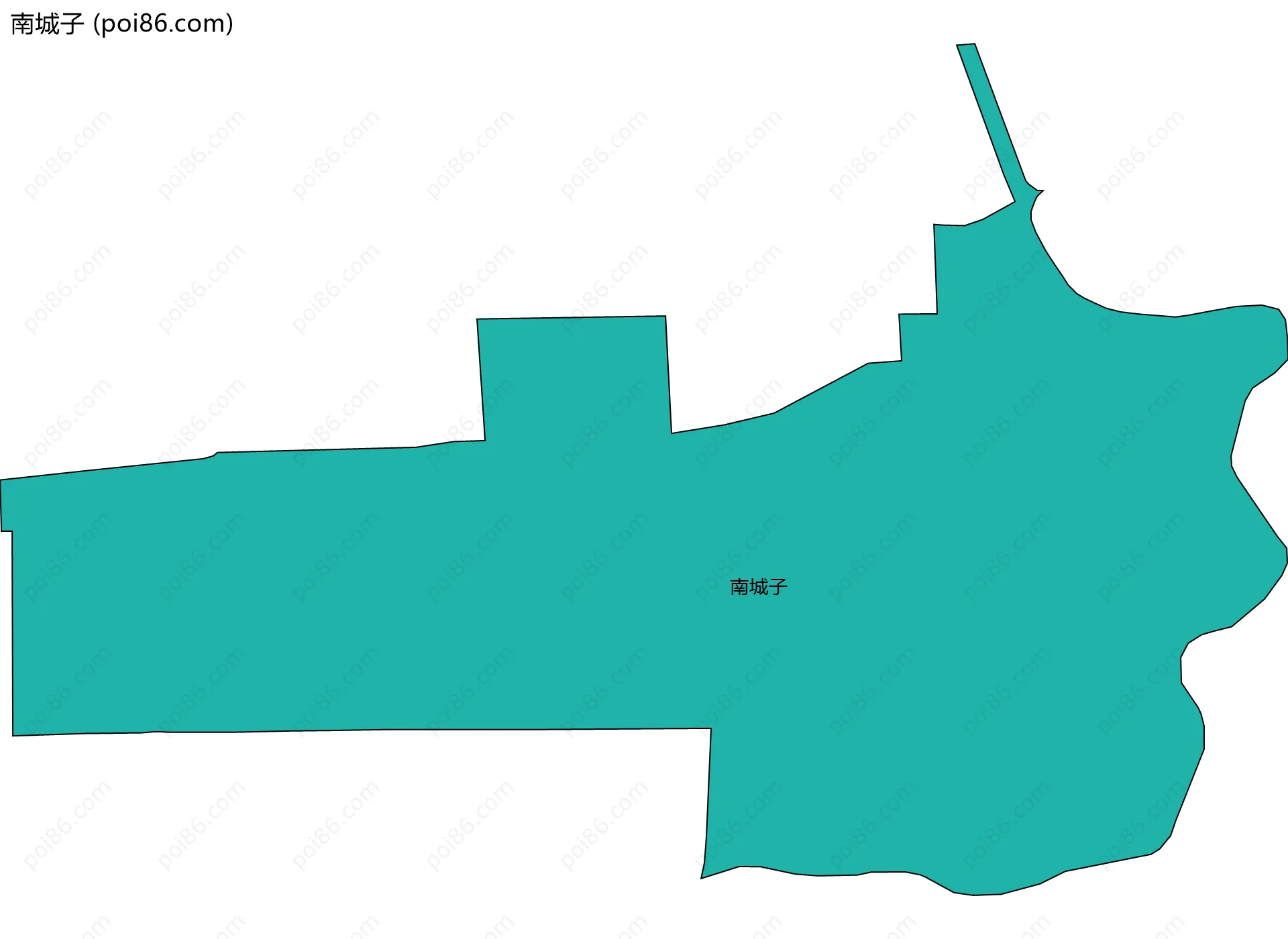 南城子边界地图