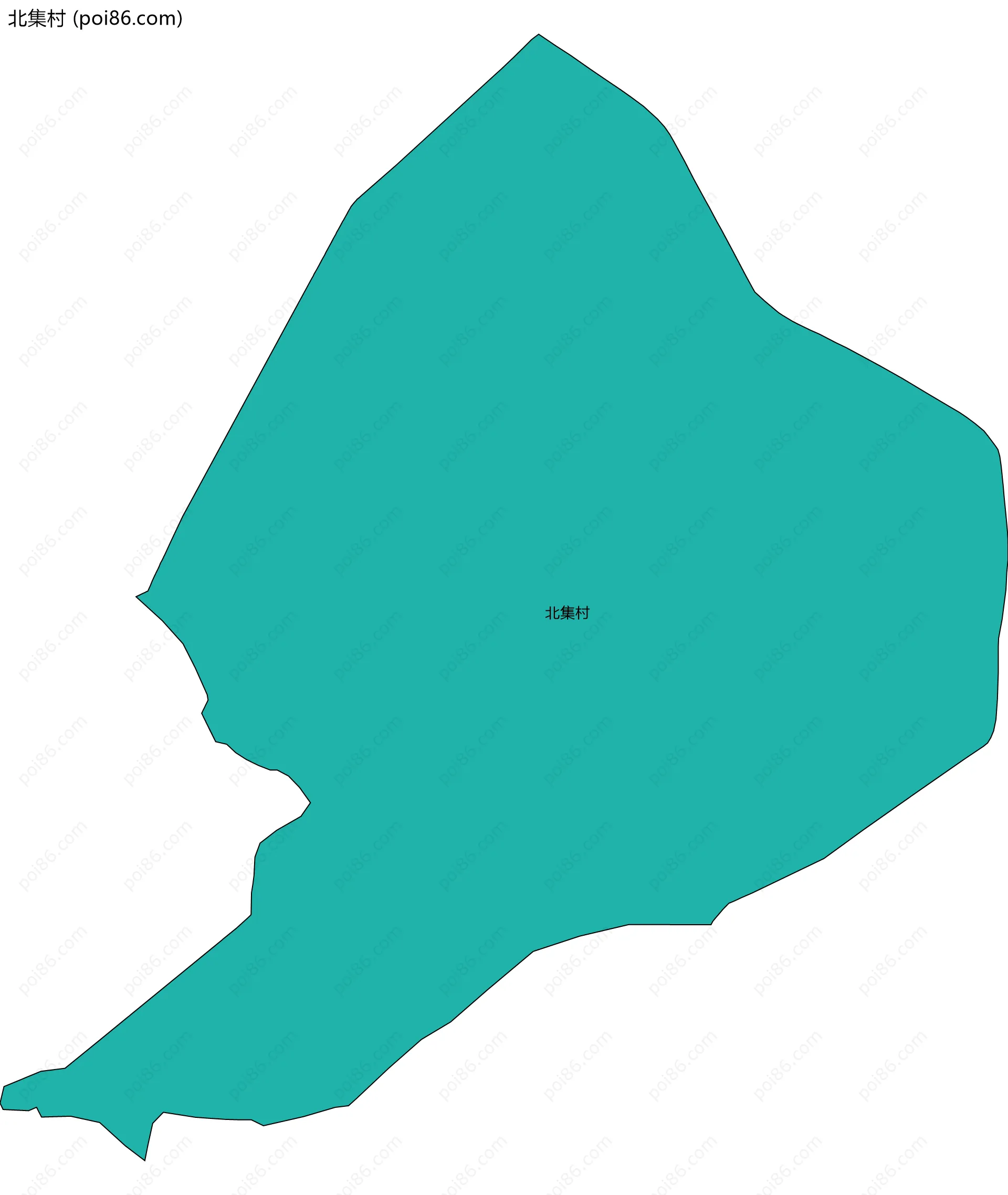 北集村边界地图