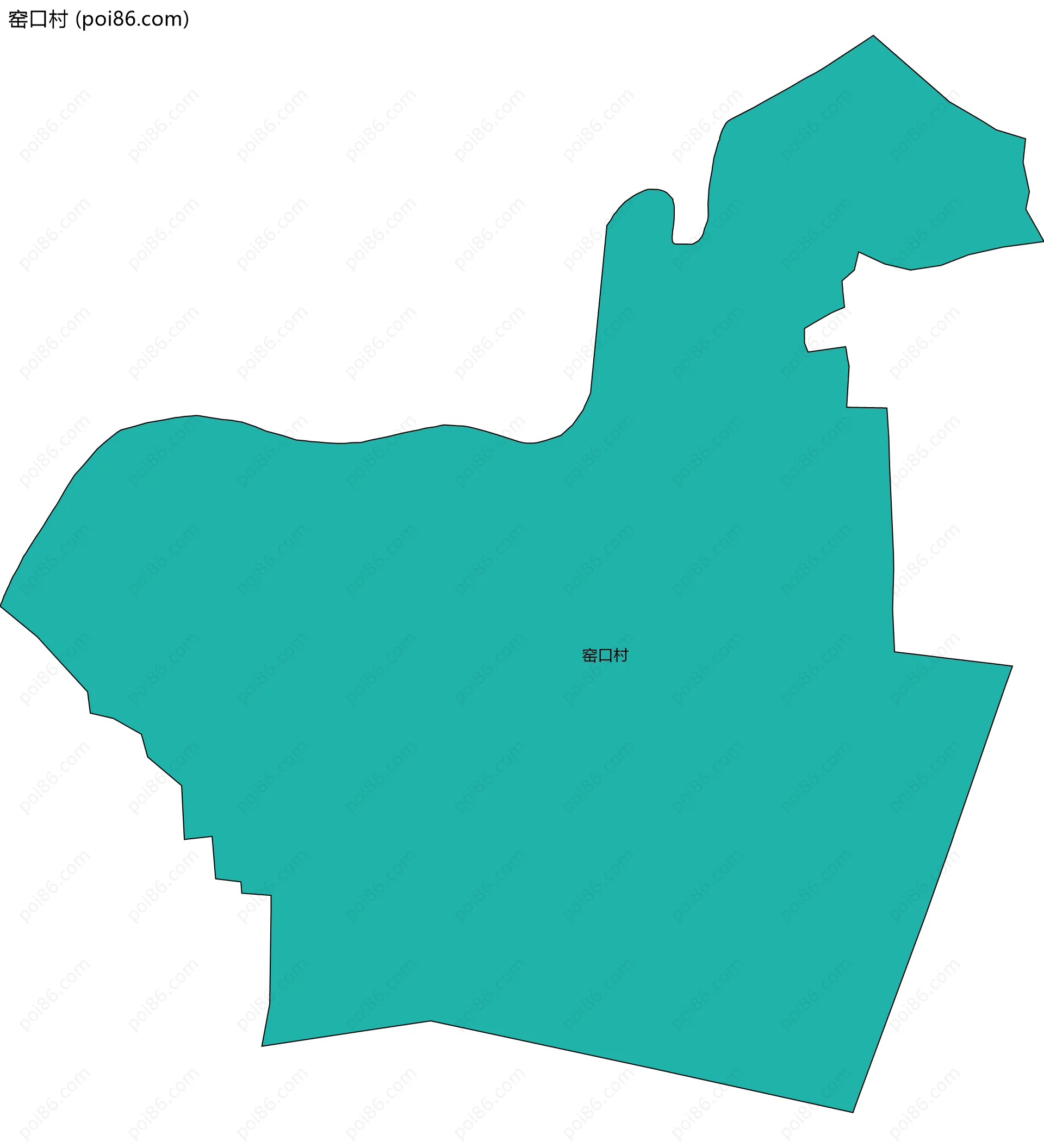 窑口村边界地图