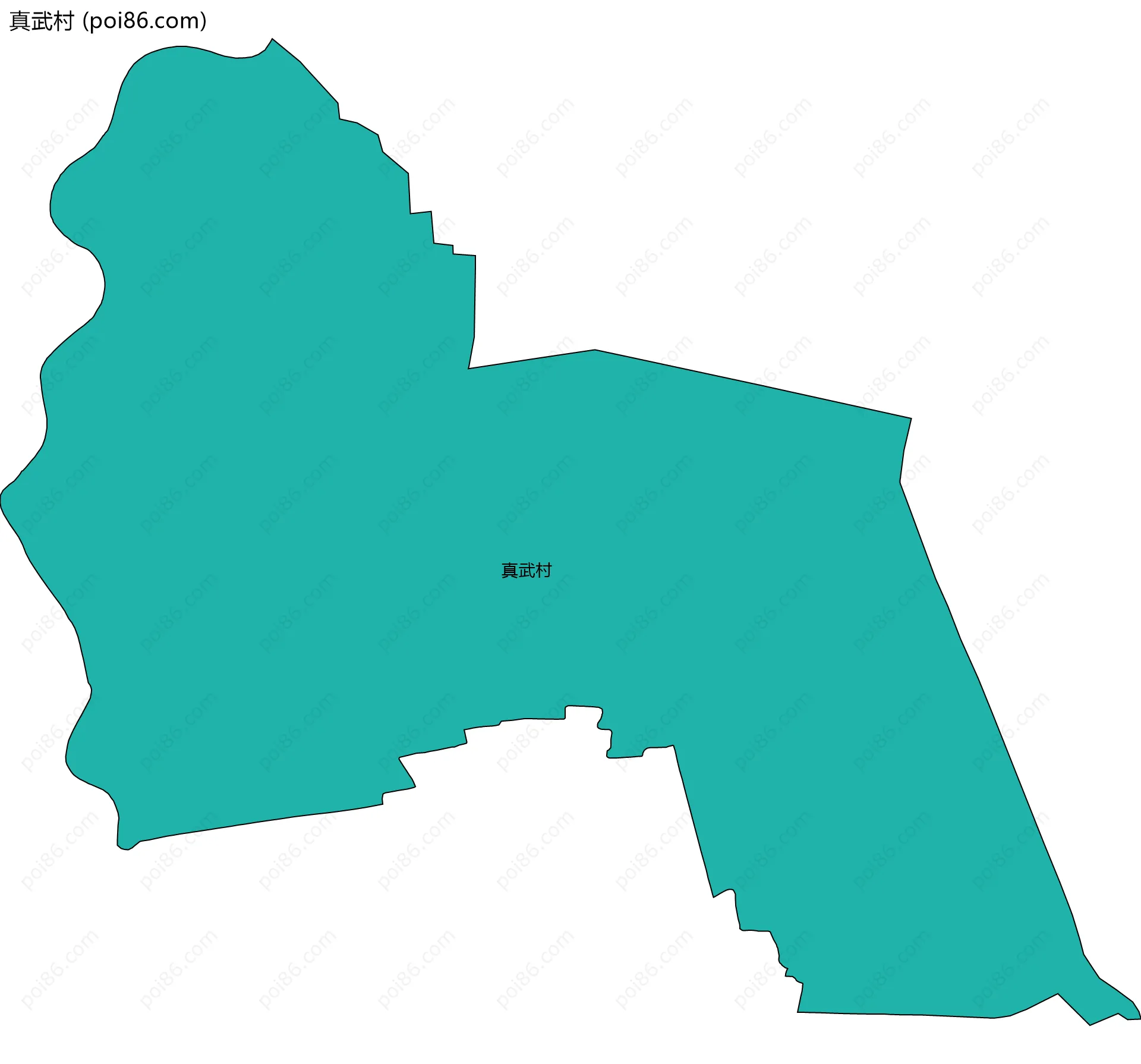 真武村边界地图