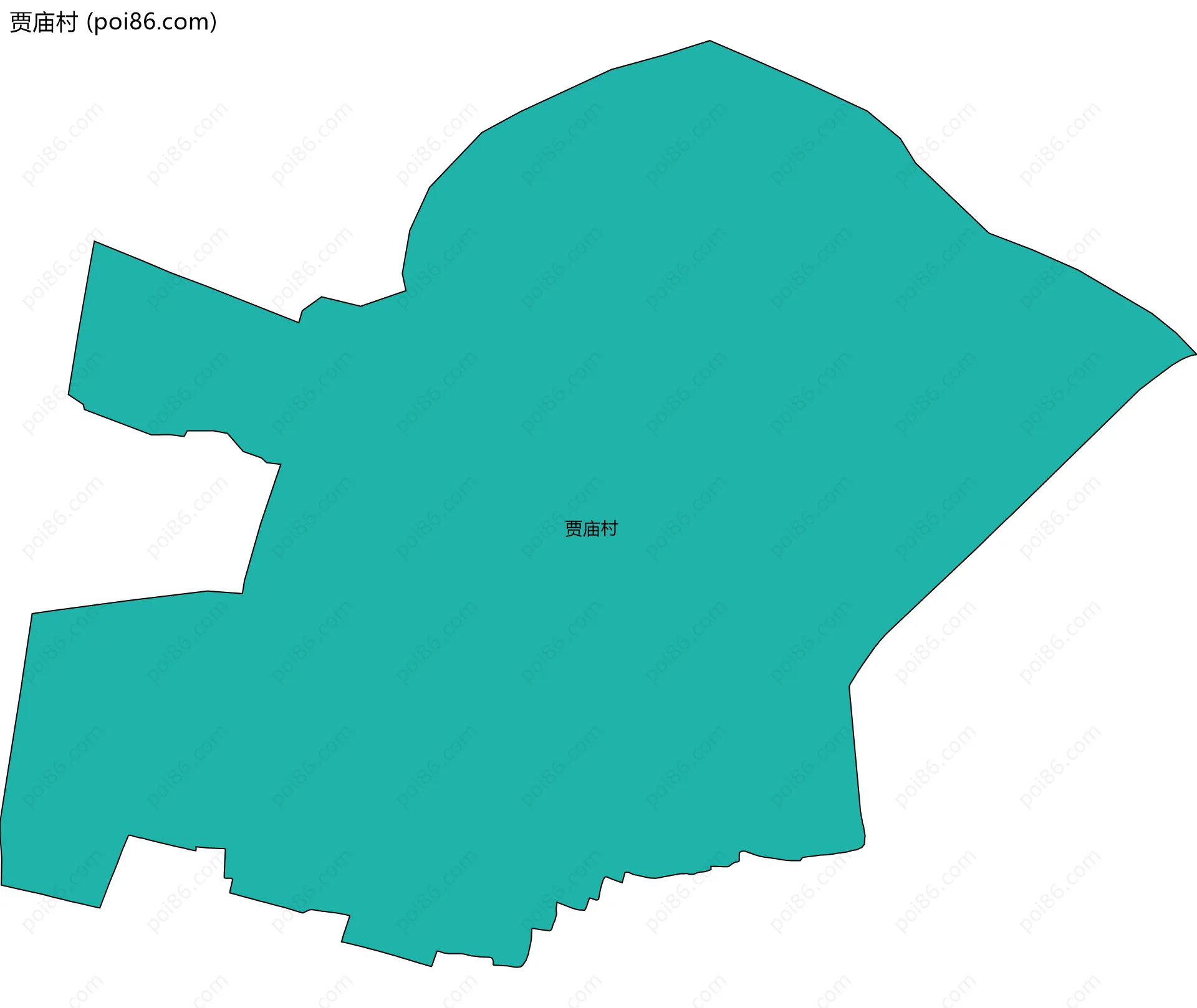 贾庙村边界地图