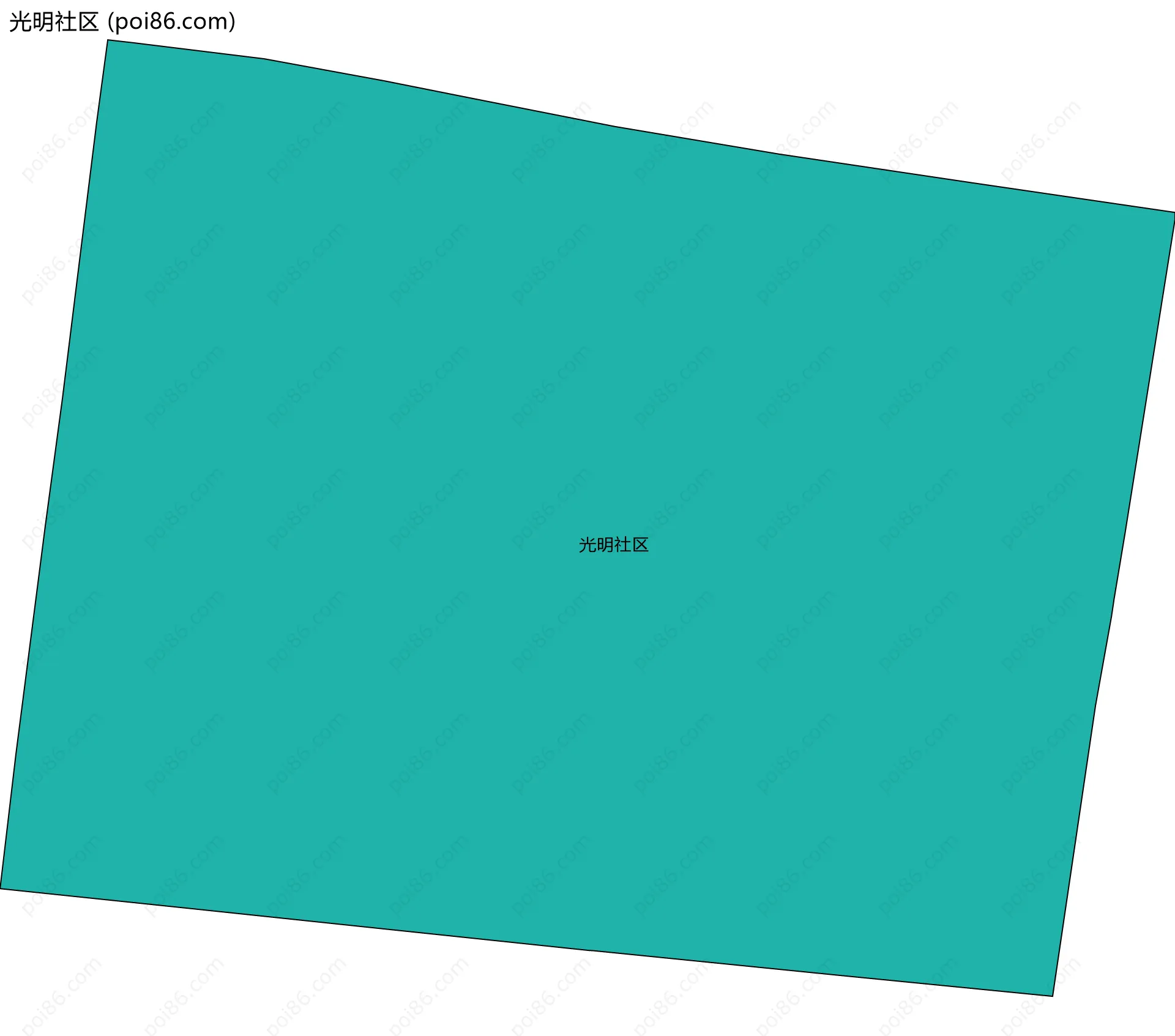 光明社区边界地图