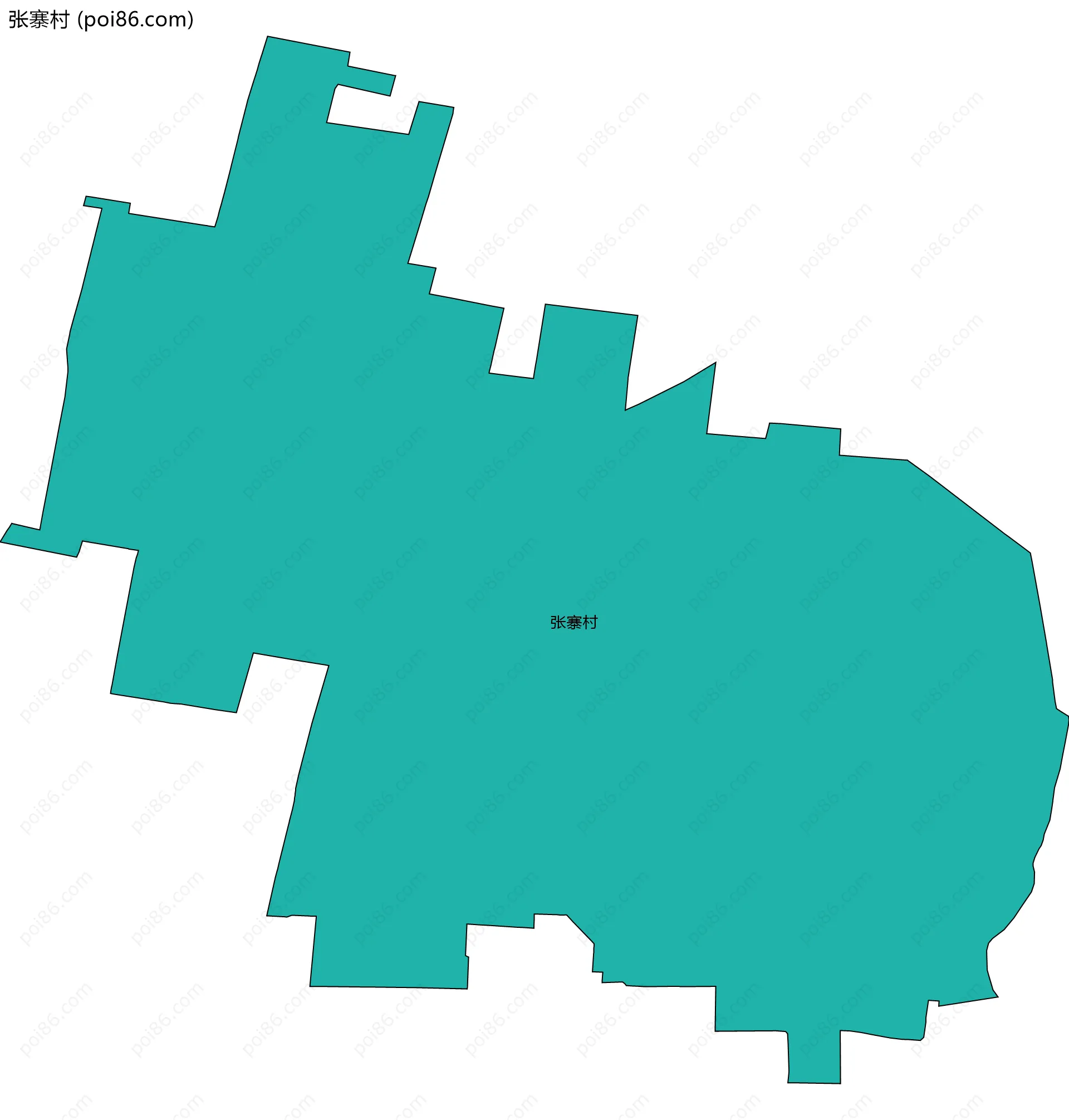 张寨村边界地图