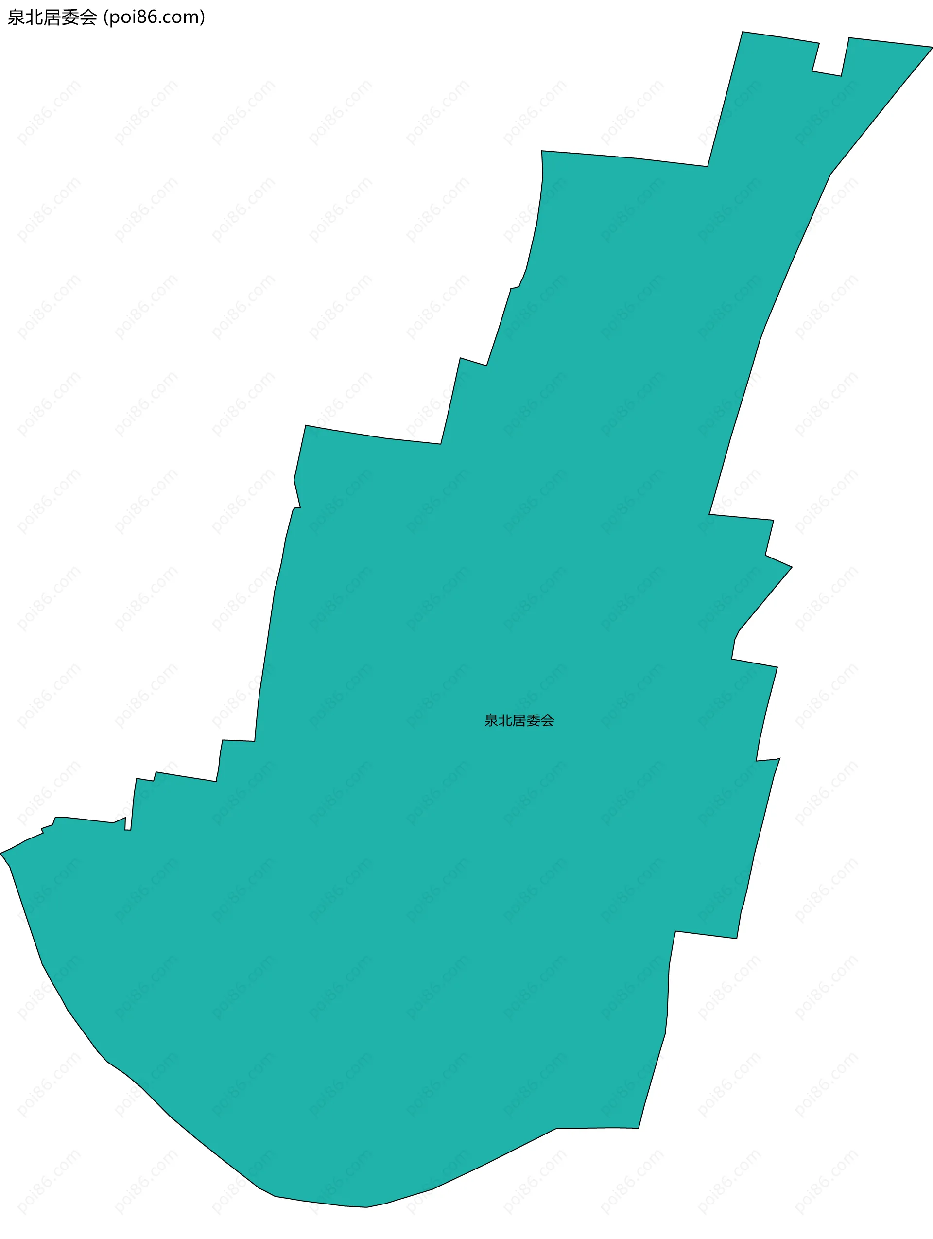 泉北居委会边界地图