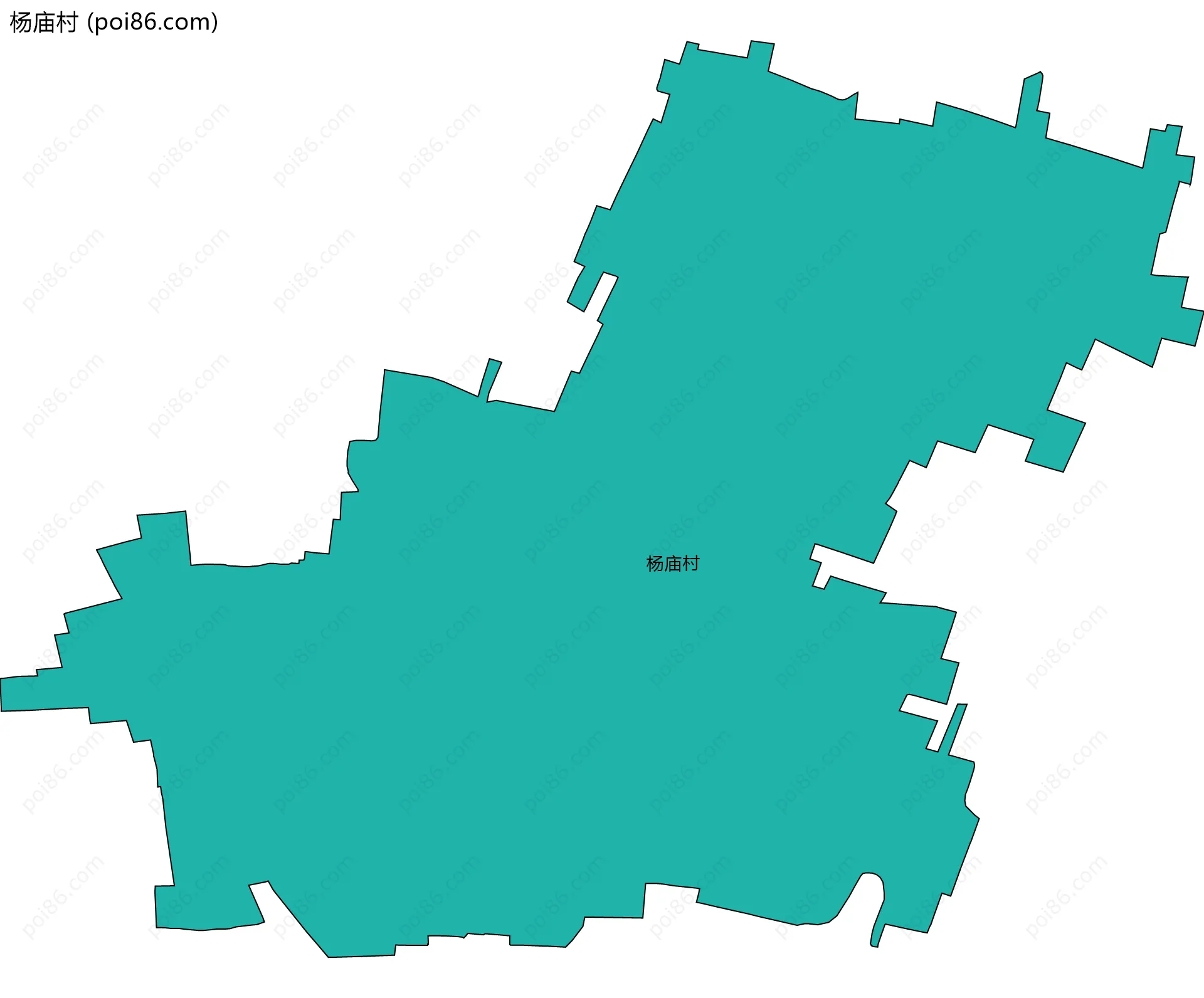 杨庙村边界地图
