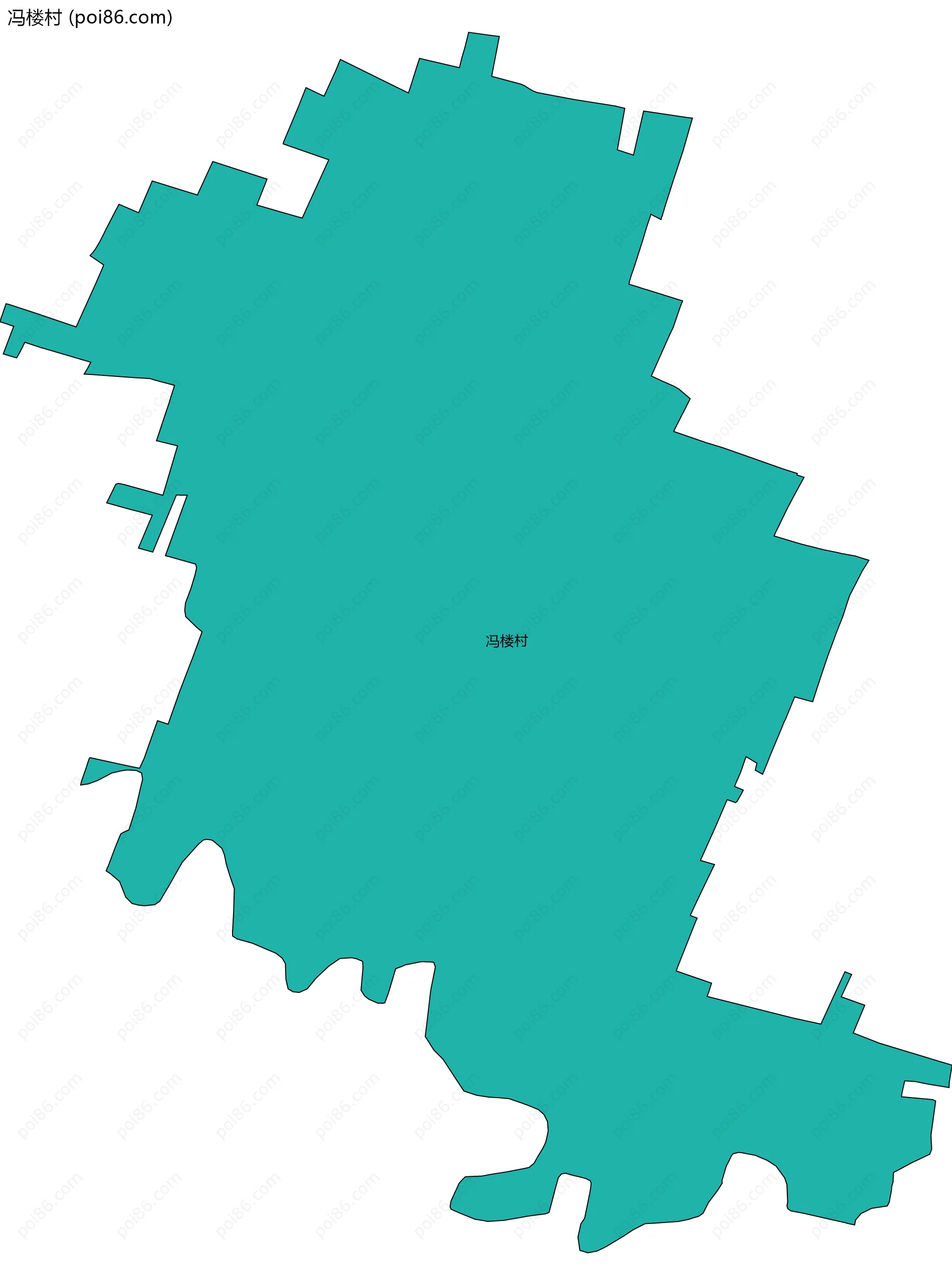 冯楼村边界地图