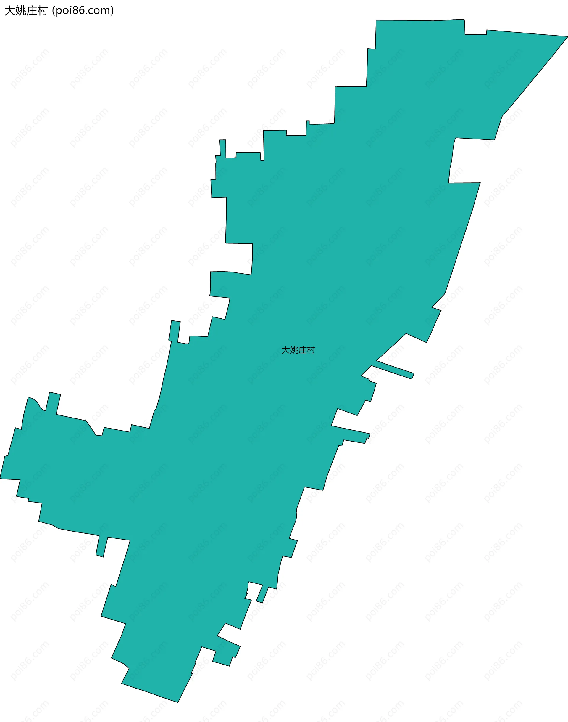 大姚庄村边界地图