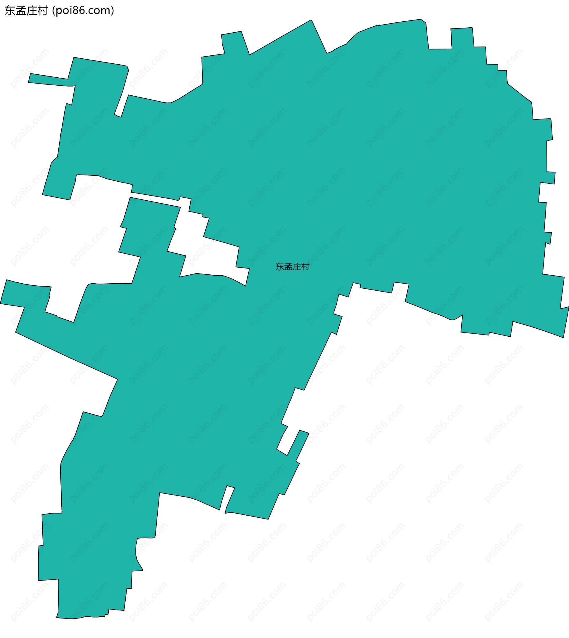 东孟庄村边界地图