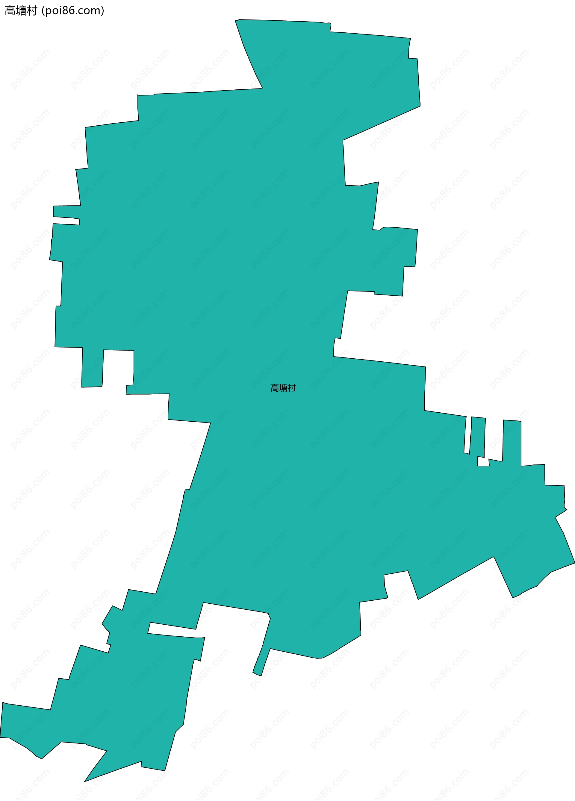 高塘村边界地图