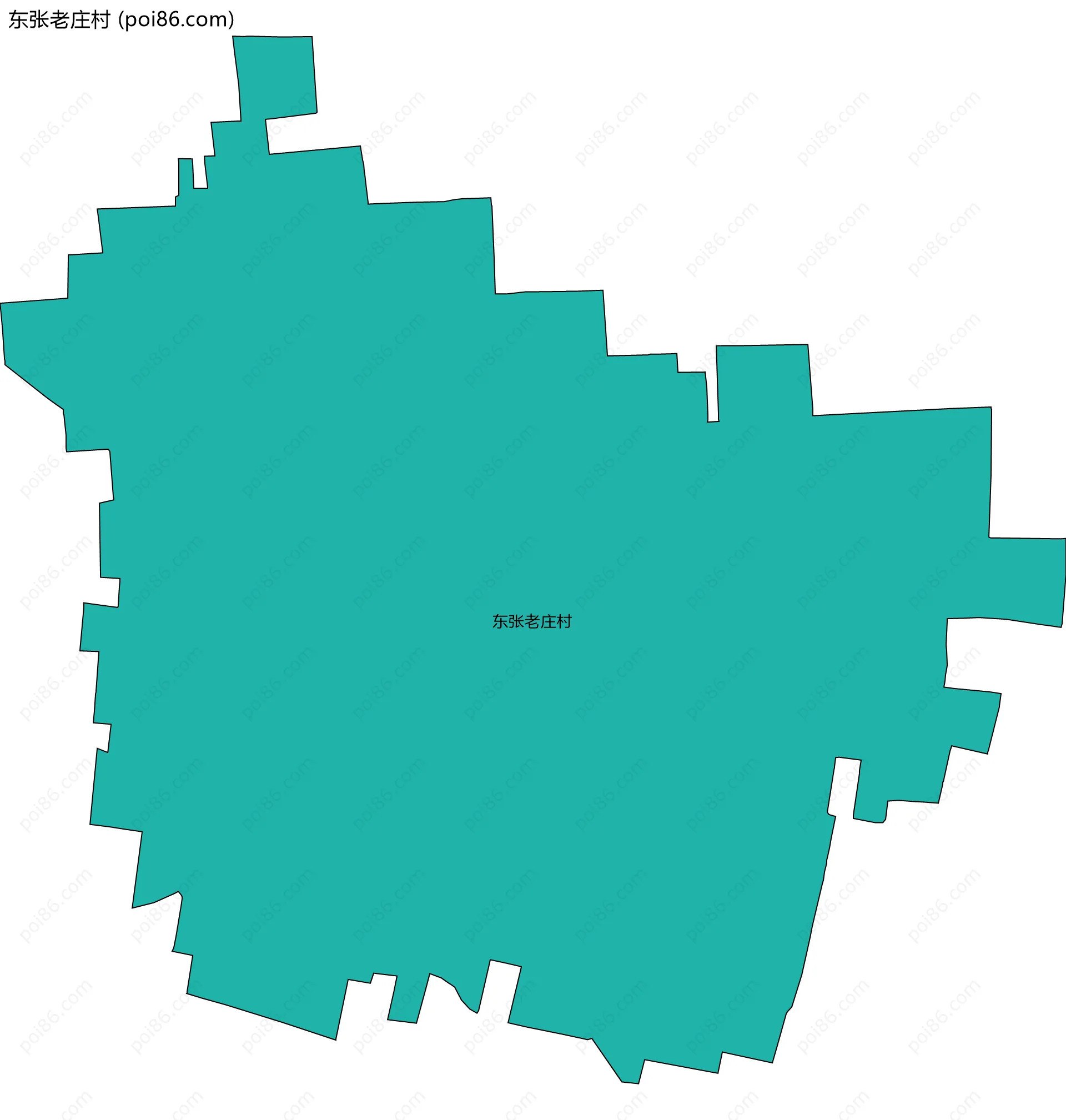 东张老庄村边界地图