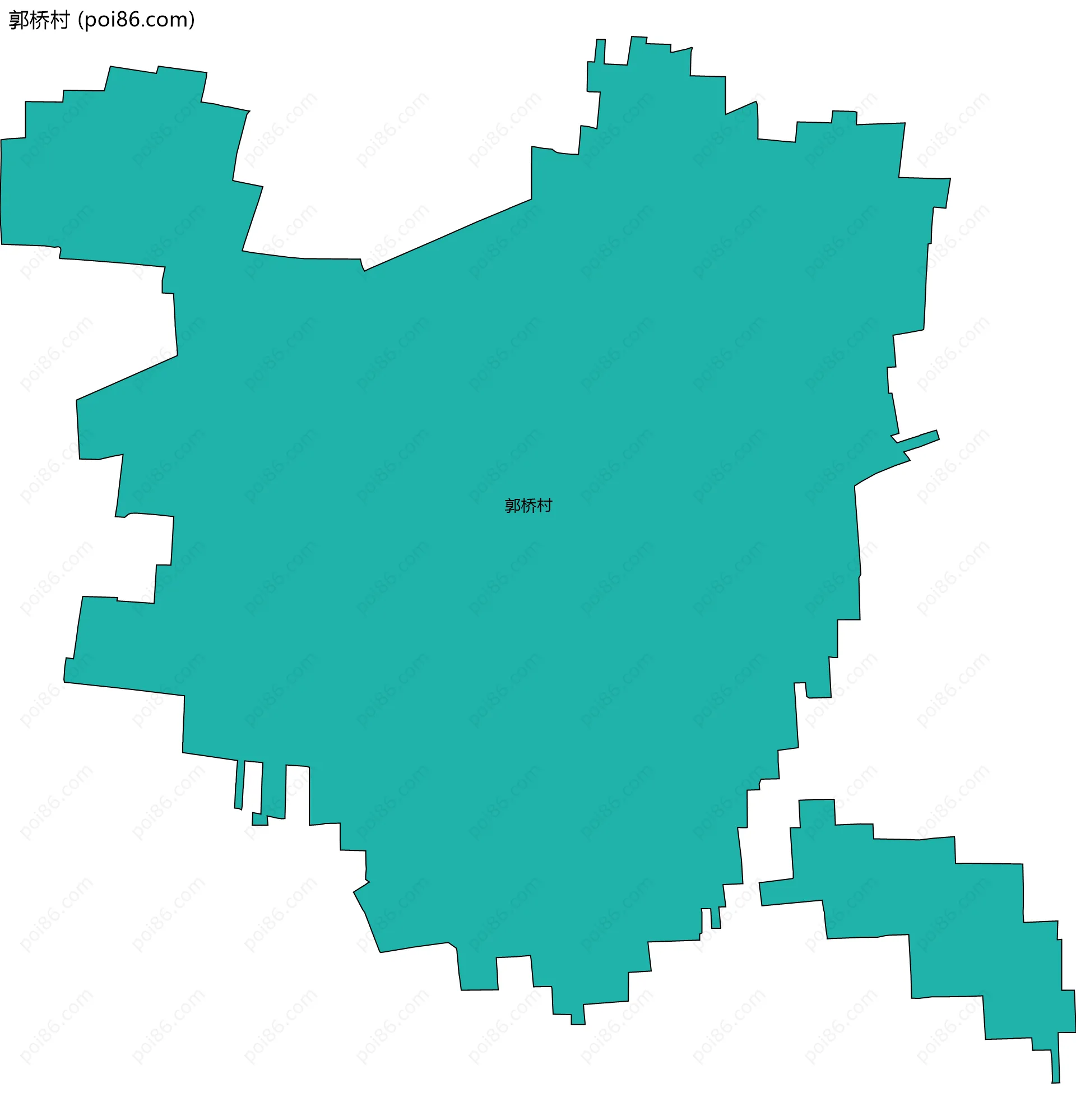 郭桥村边界地图