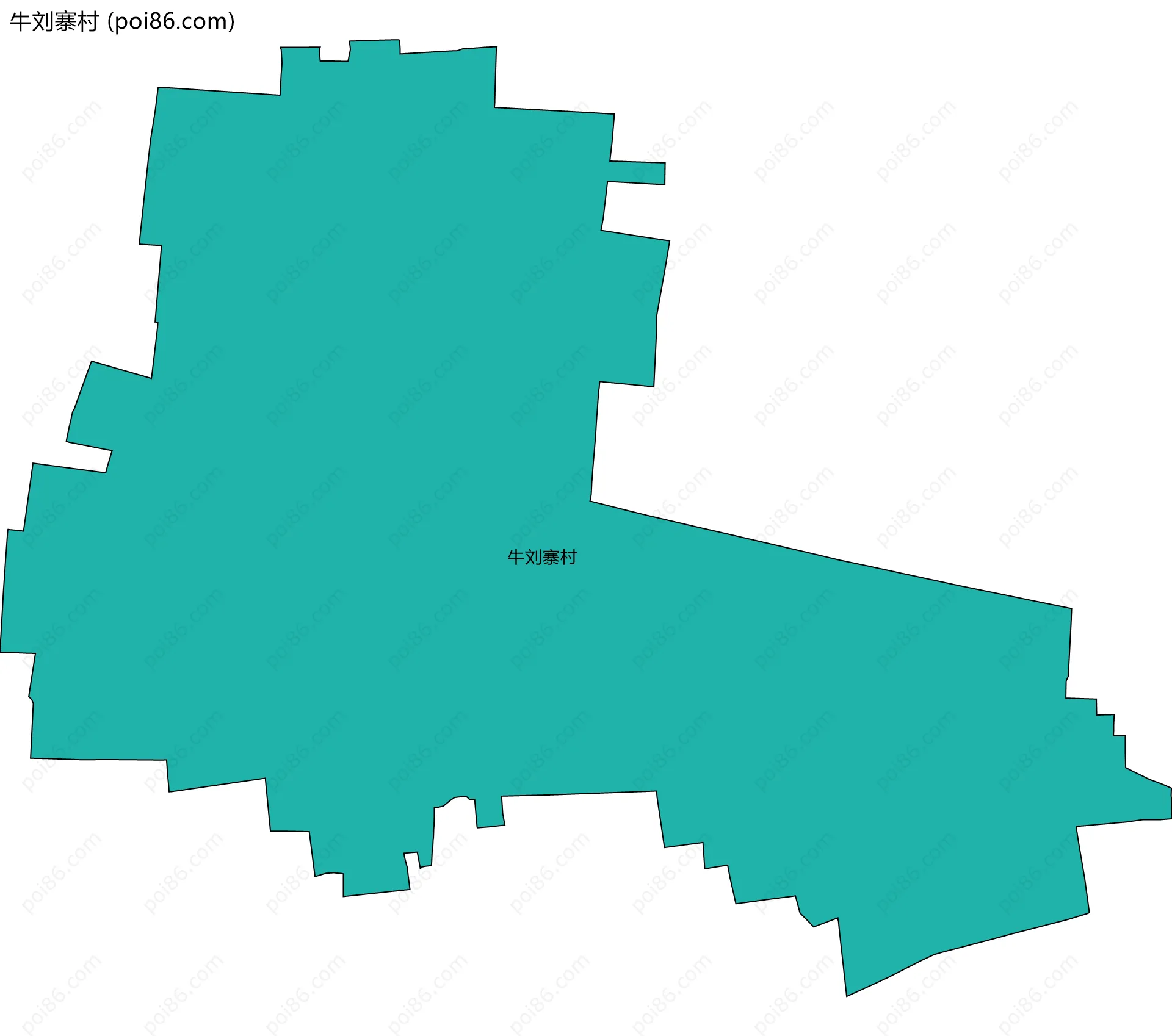 牛刘寨村边界地图