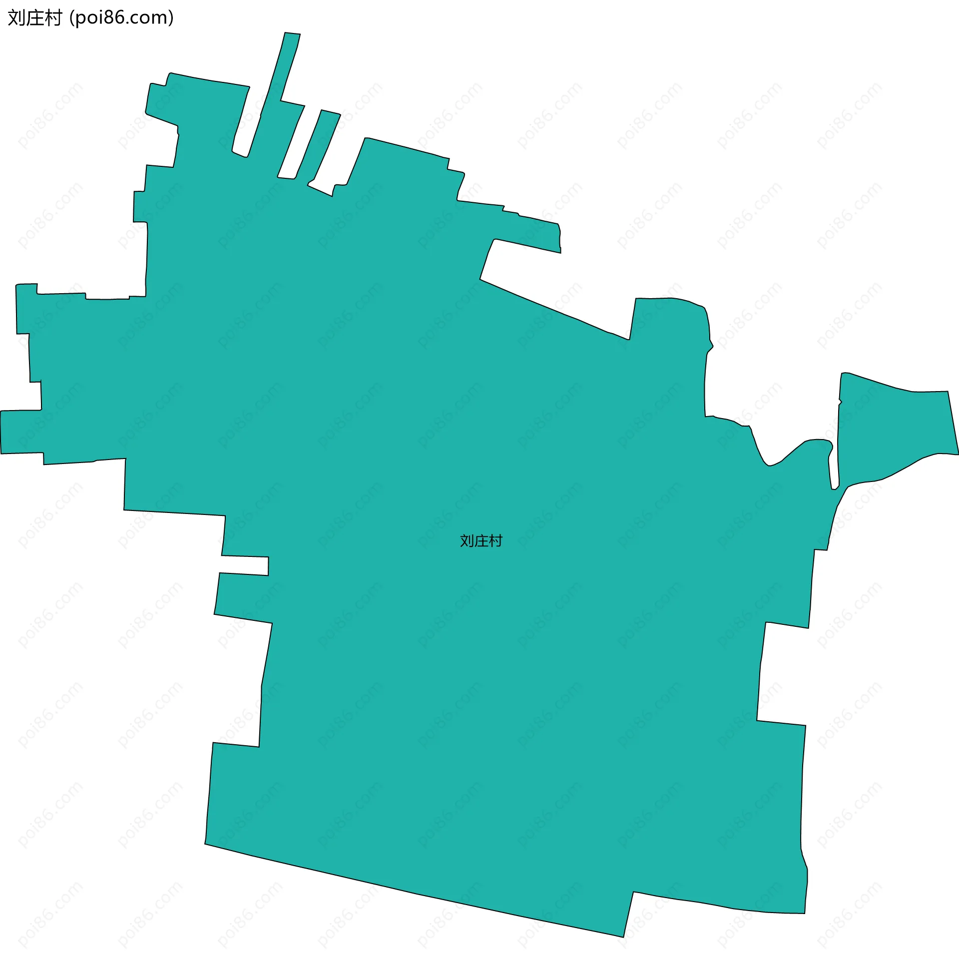 刘庄村边界地图