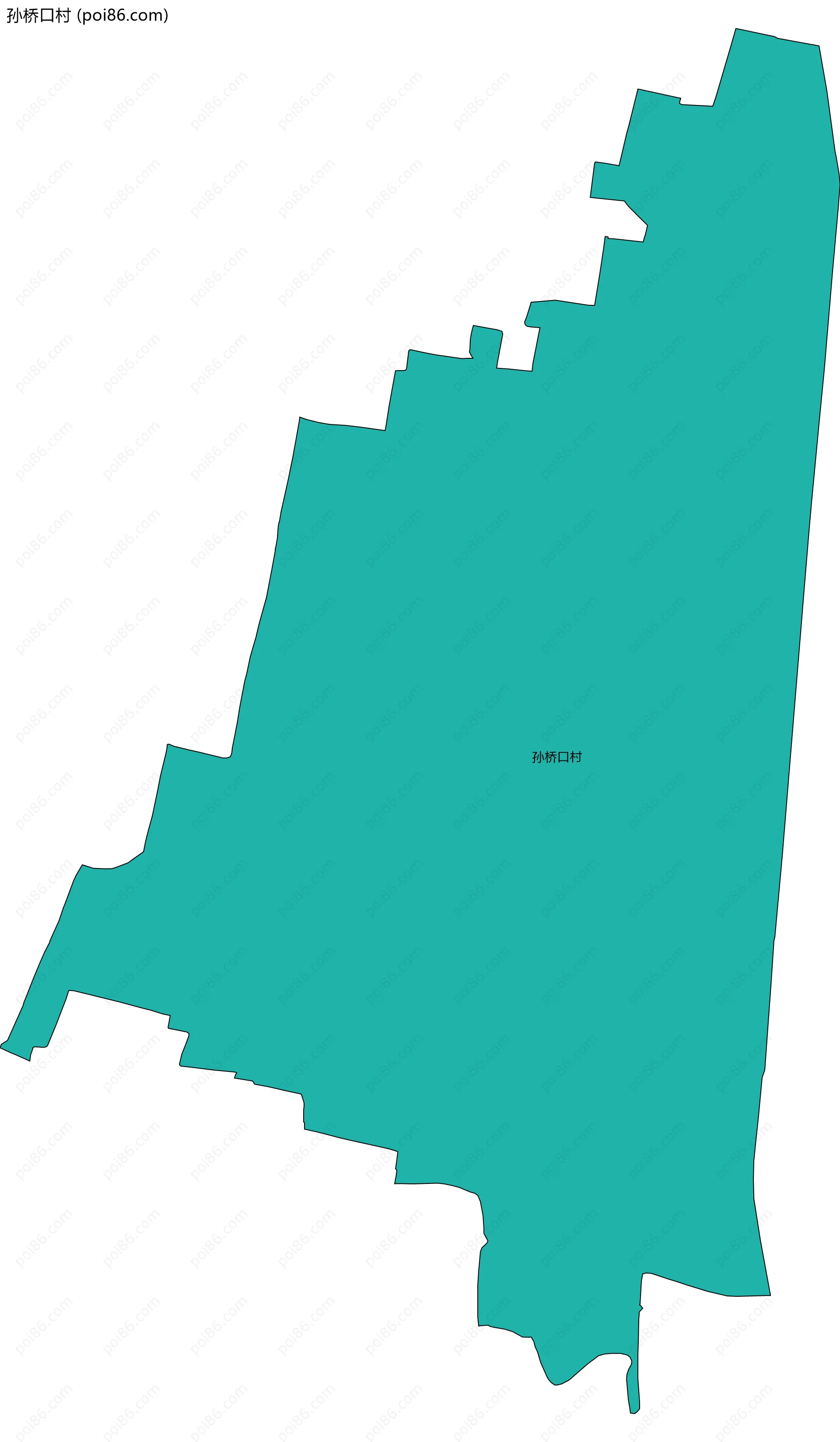 孙桥口村边界地图