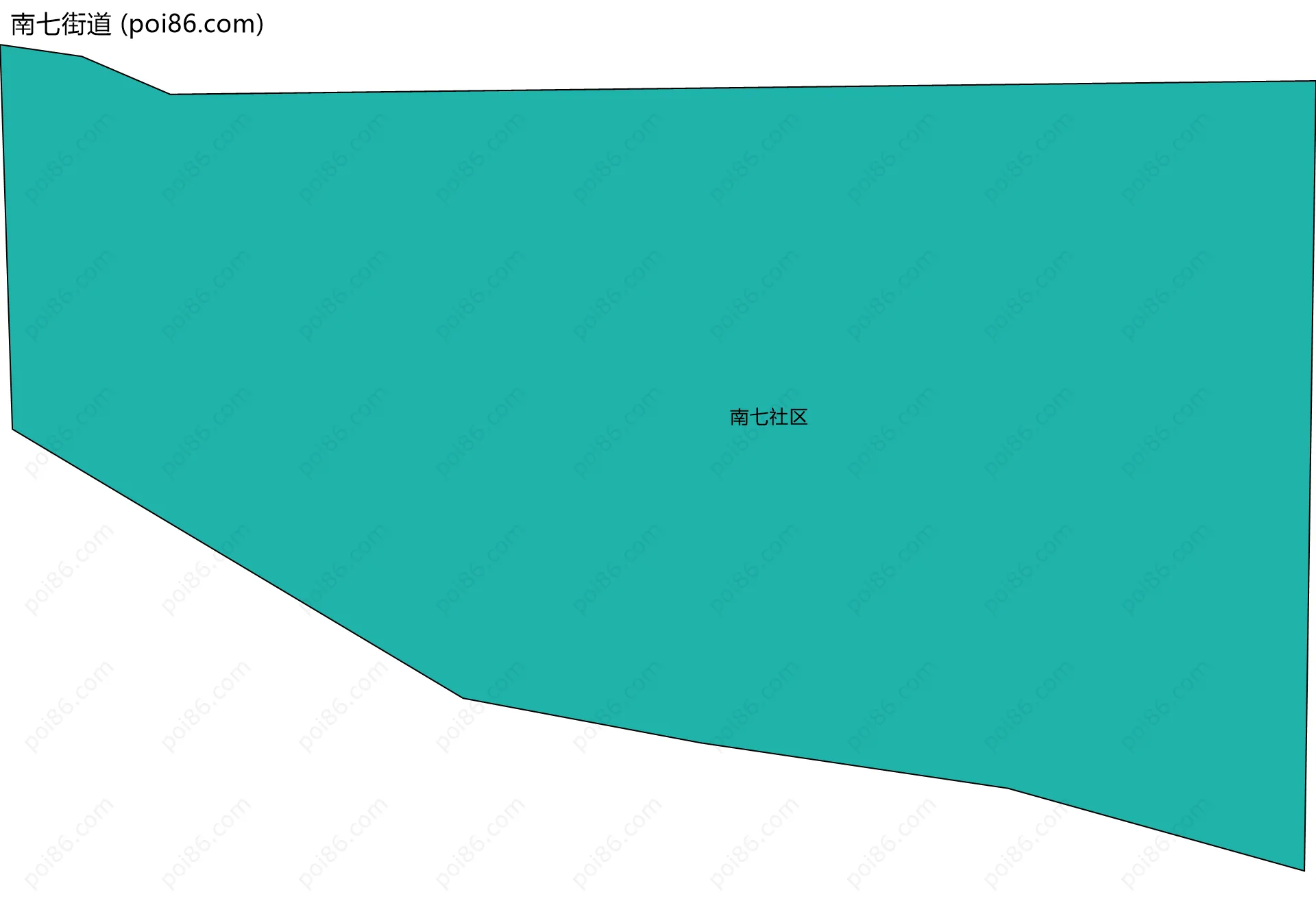 南七街道边界地图(五级行政区划)