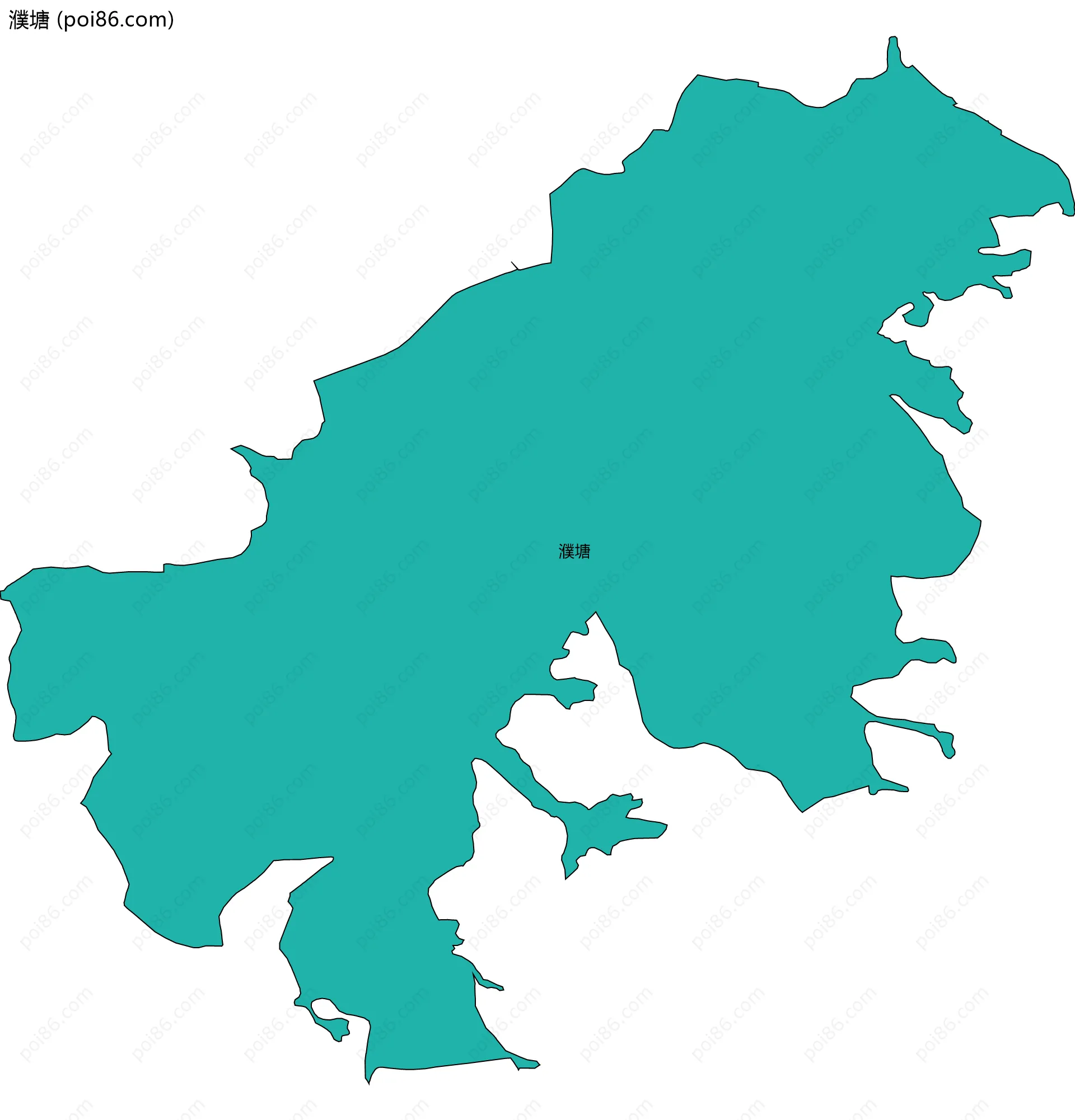 濮塘边界地图