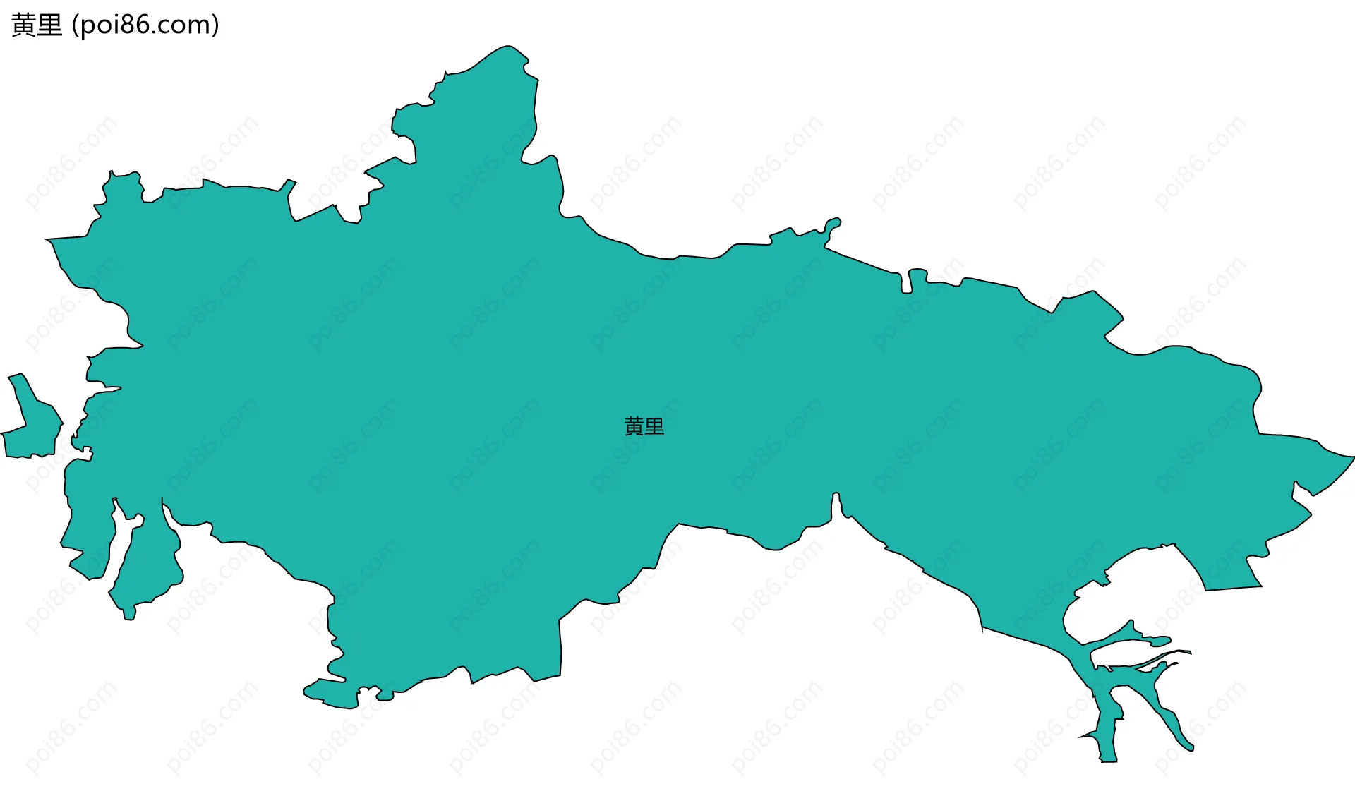 黄里边界地图