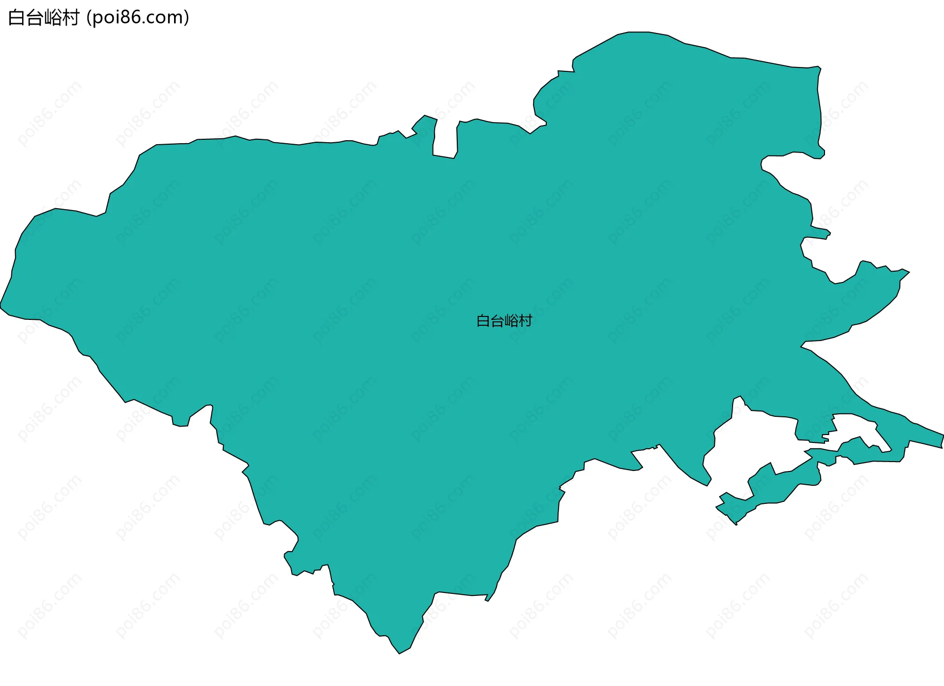 白台峪村边界地图