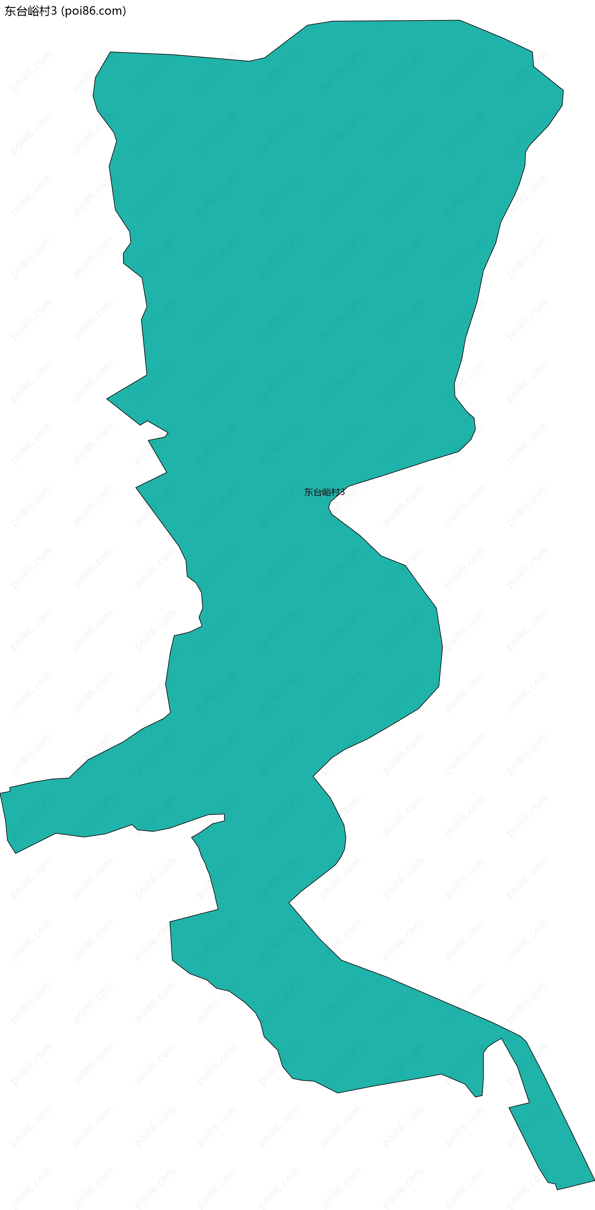 东台峪村3边界地图