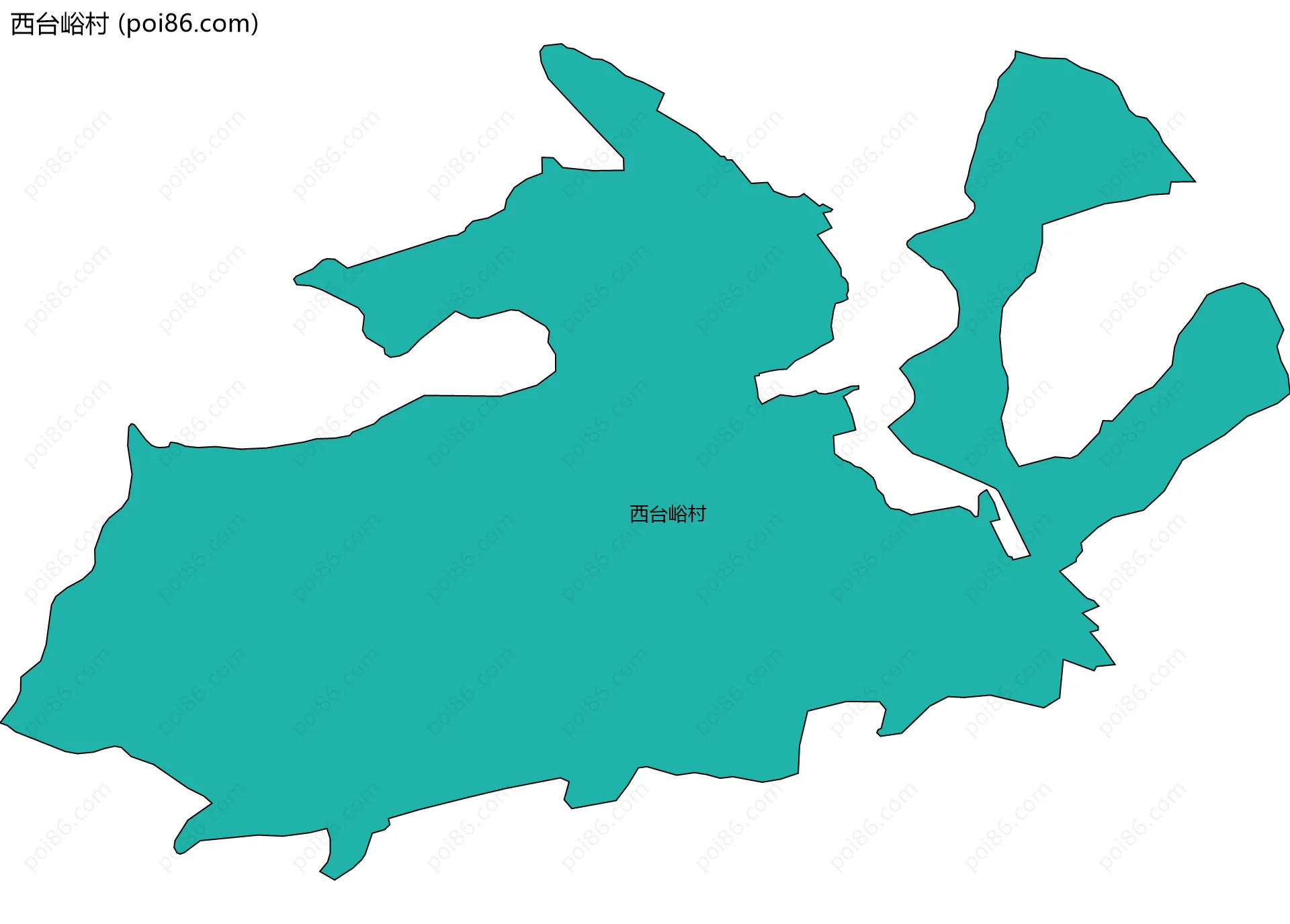 西台峪村边界地图