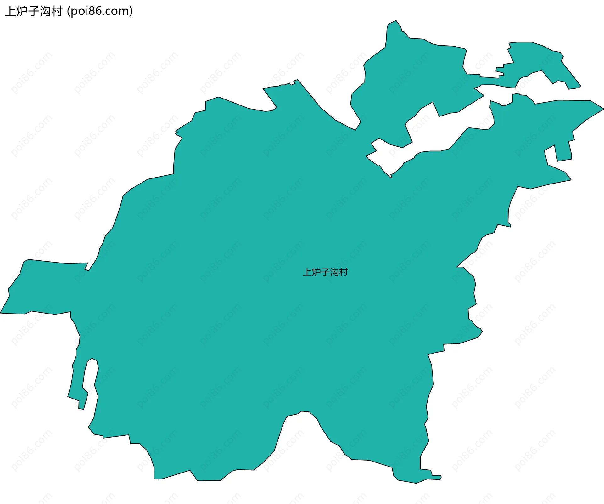 上炉子沟村边界地图