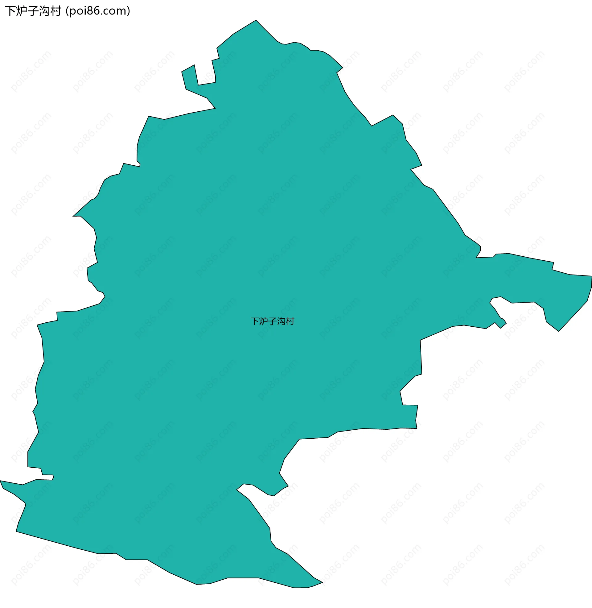 下炉子沟村边界地图