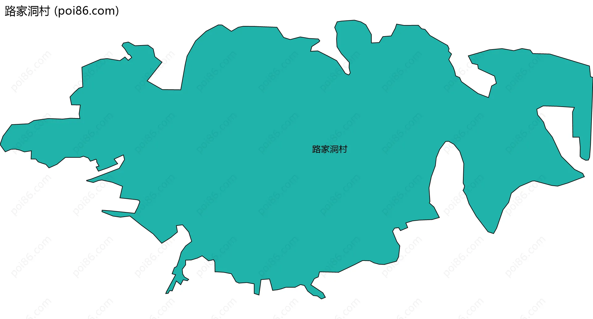 路家洞村边界地图