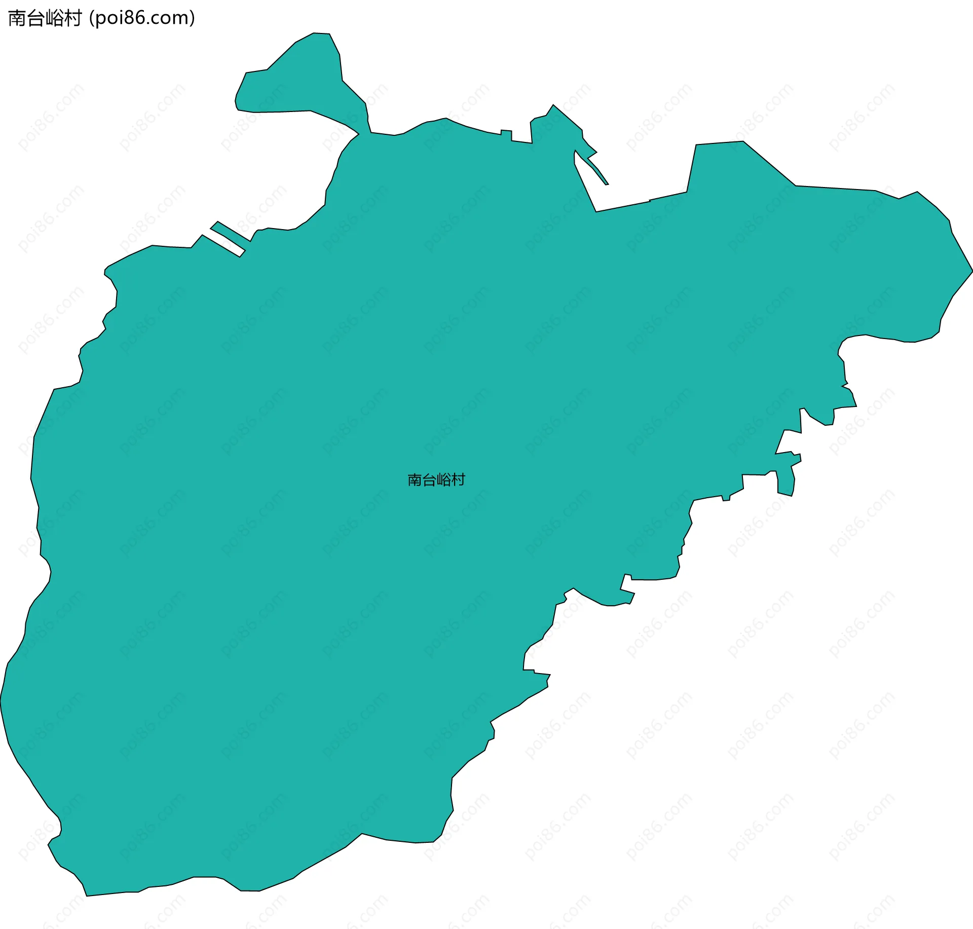 南台峪村边界地图