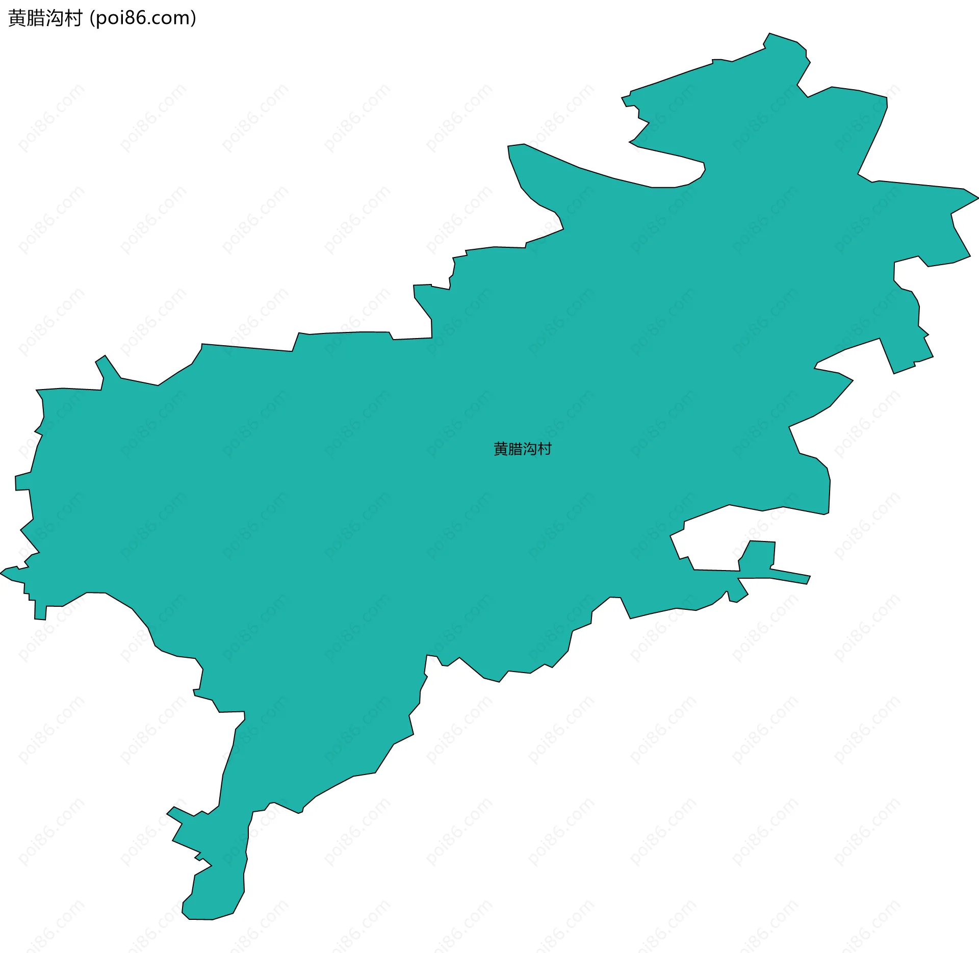 黄腊沟村边界地图