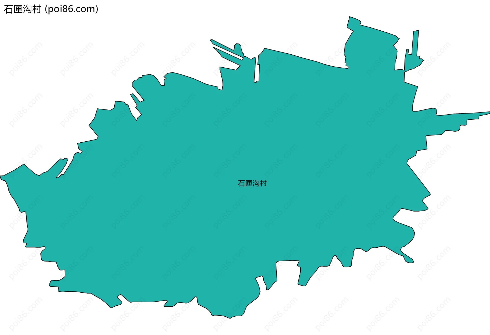 石匣沟村边界地图