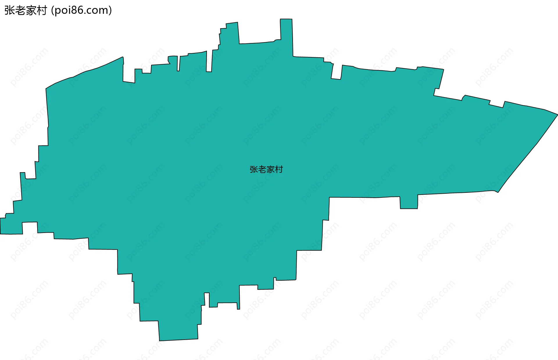 张老家村边界地图