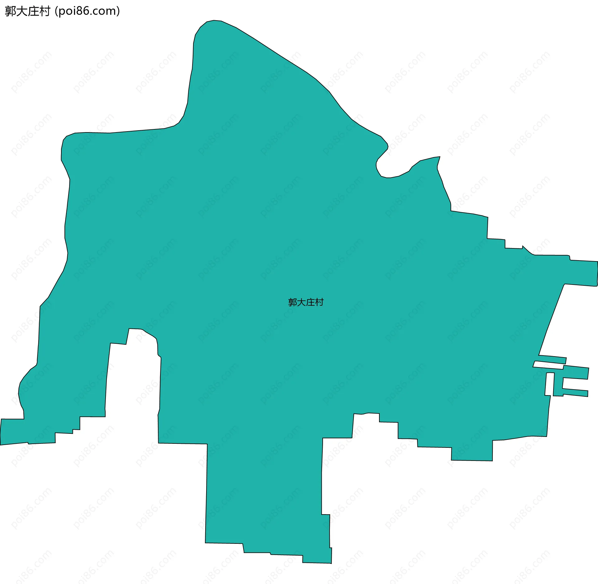 郭大庄村边界地图