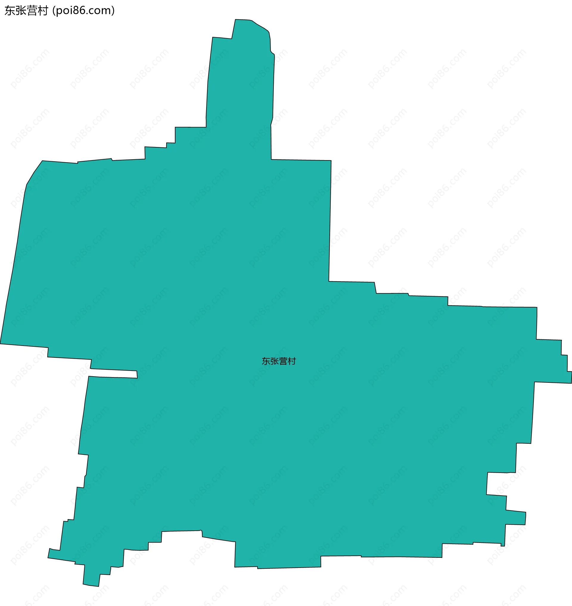 东张营村边界地图