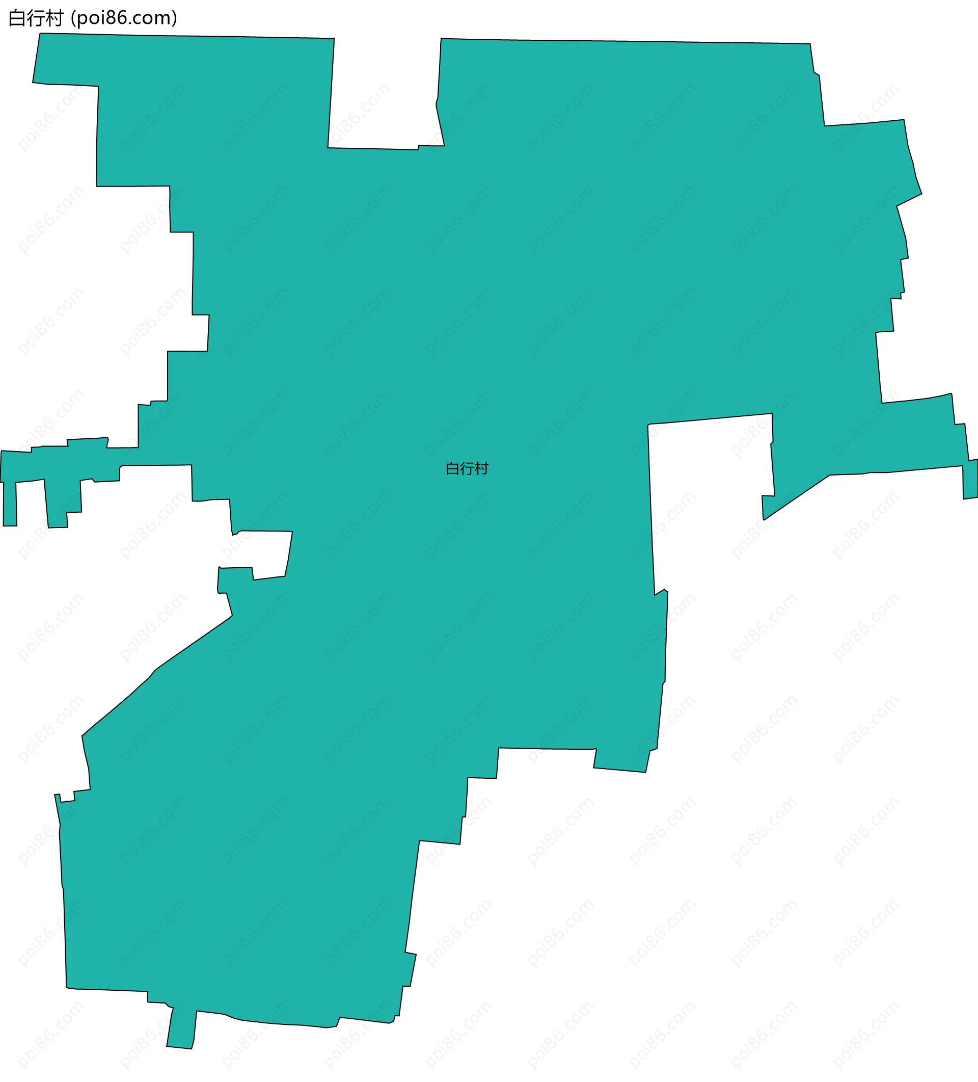 白行村边界地图