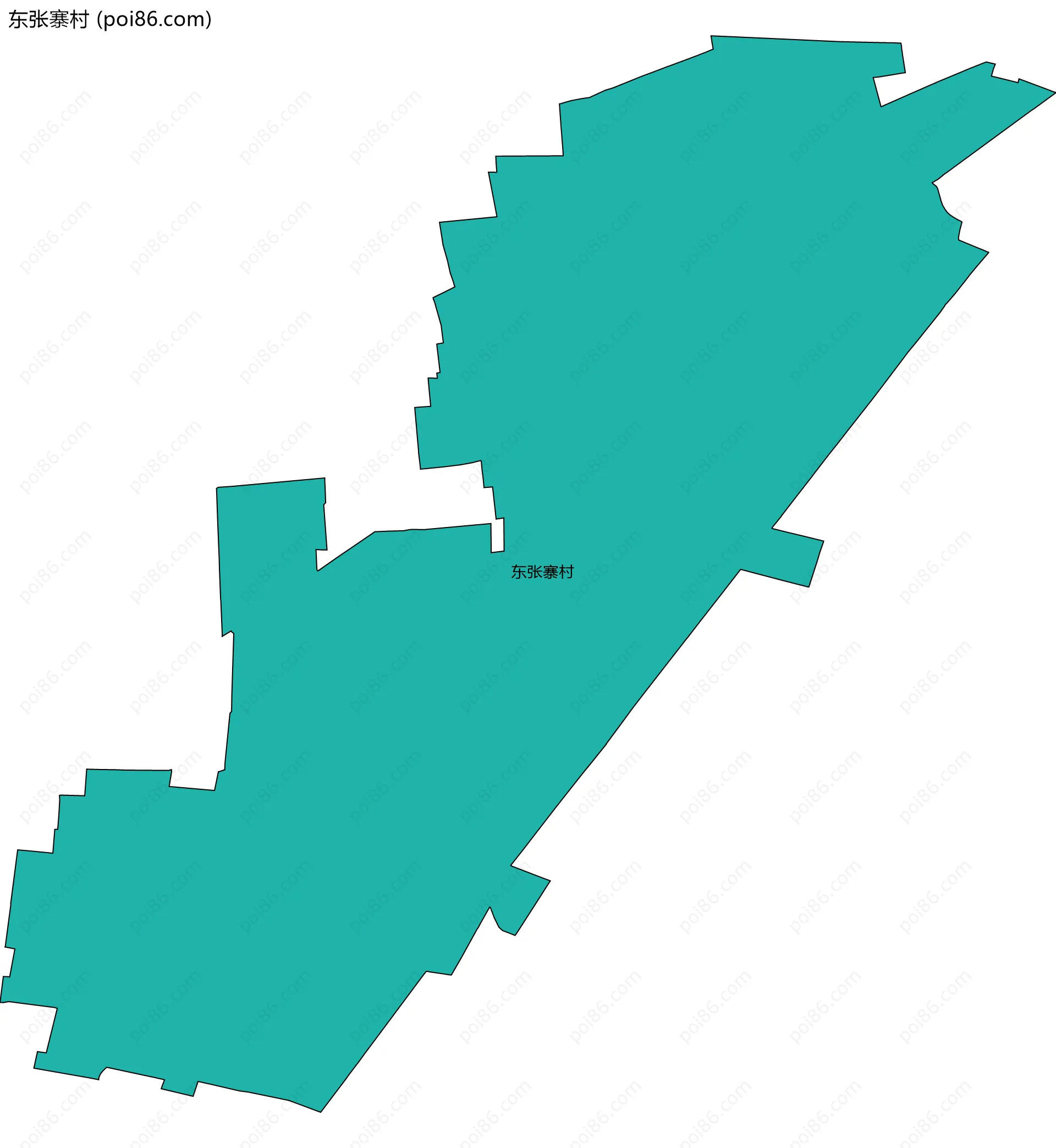 东张寨村边界地图